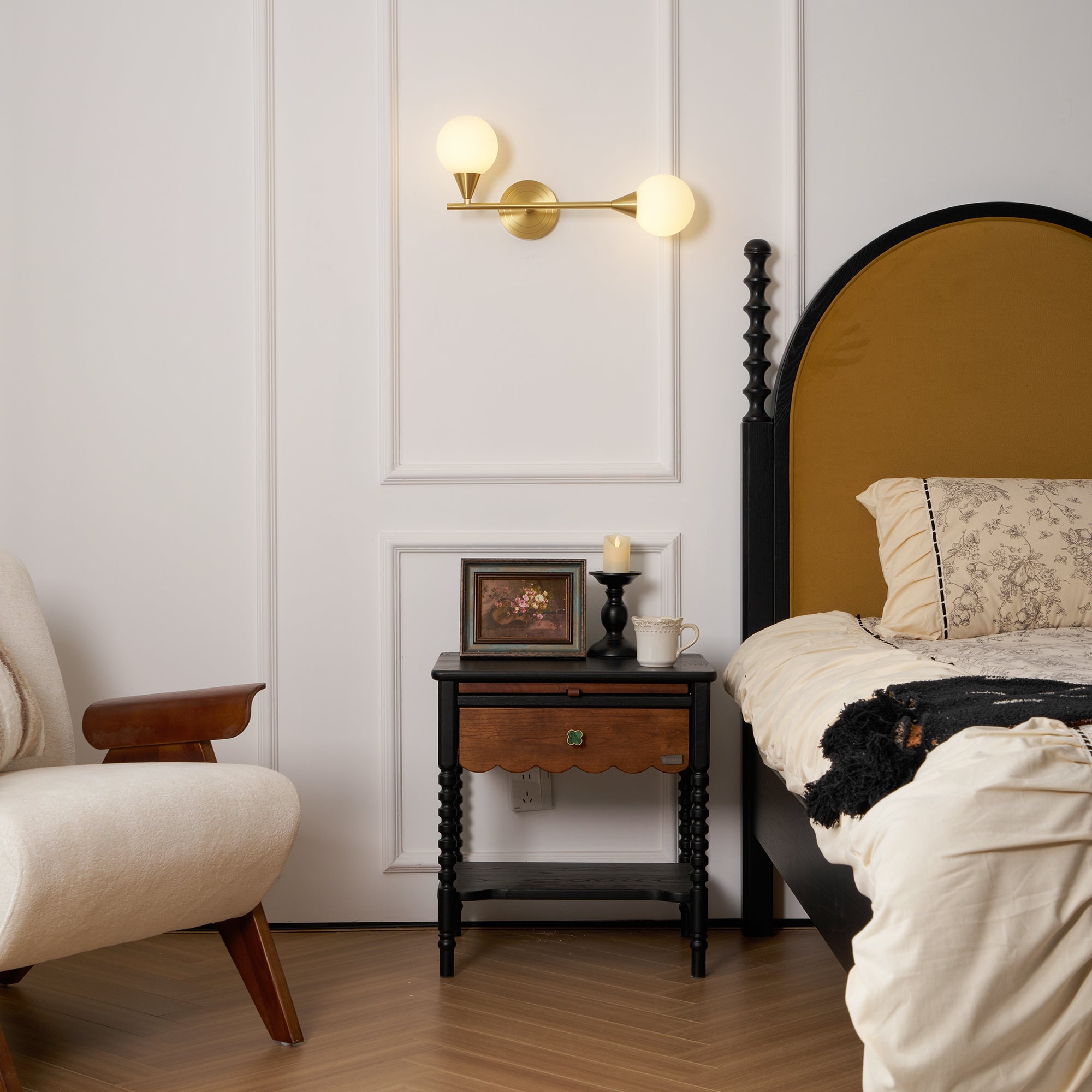 Holten Brass Armed Sconce D409