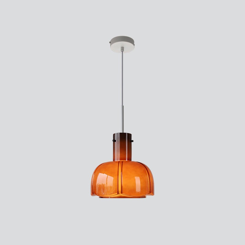 French Pastoral Style Petal Glass Pendant Light M123