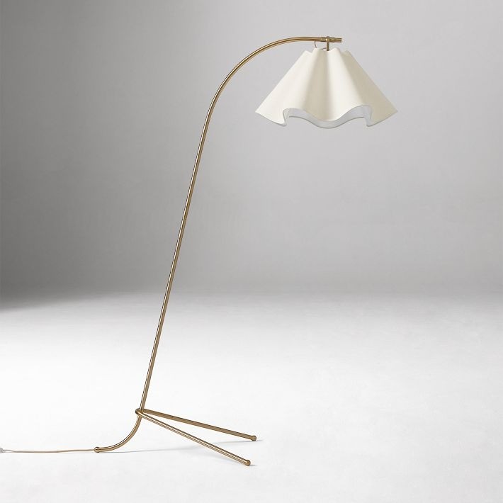 Oslan Scalloped Shade Floor Lamp - Modern Lighting with Arched Base T012