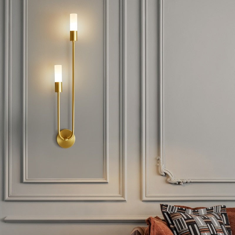 Modern Copper U-Shape Luster LED Wall Lamp M138