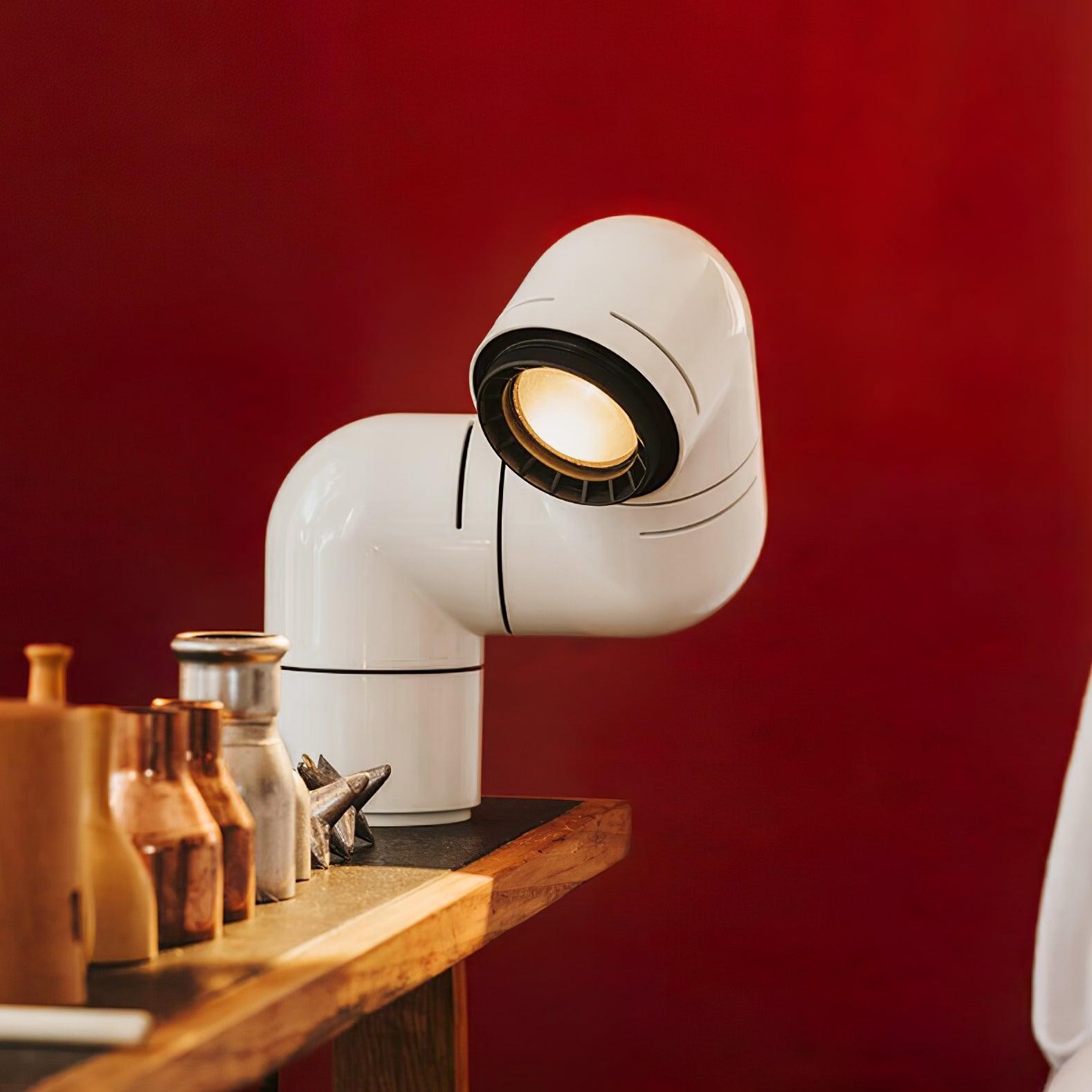 Red Tubular Table Lamp Suitable For Bedroom M20
