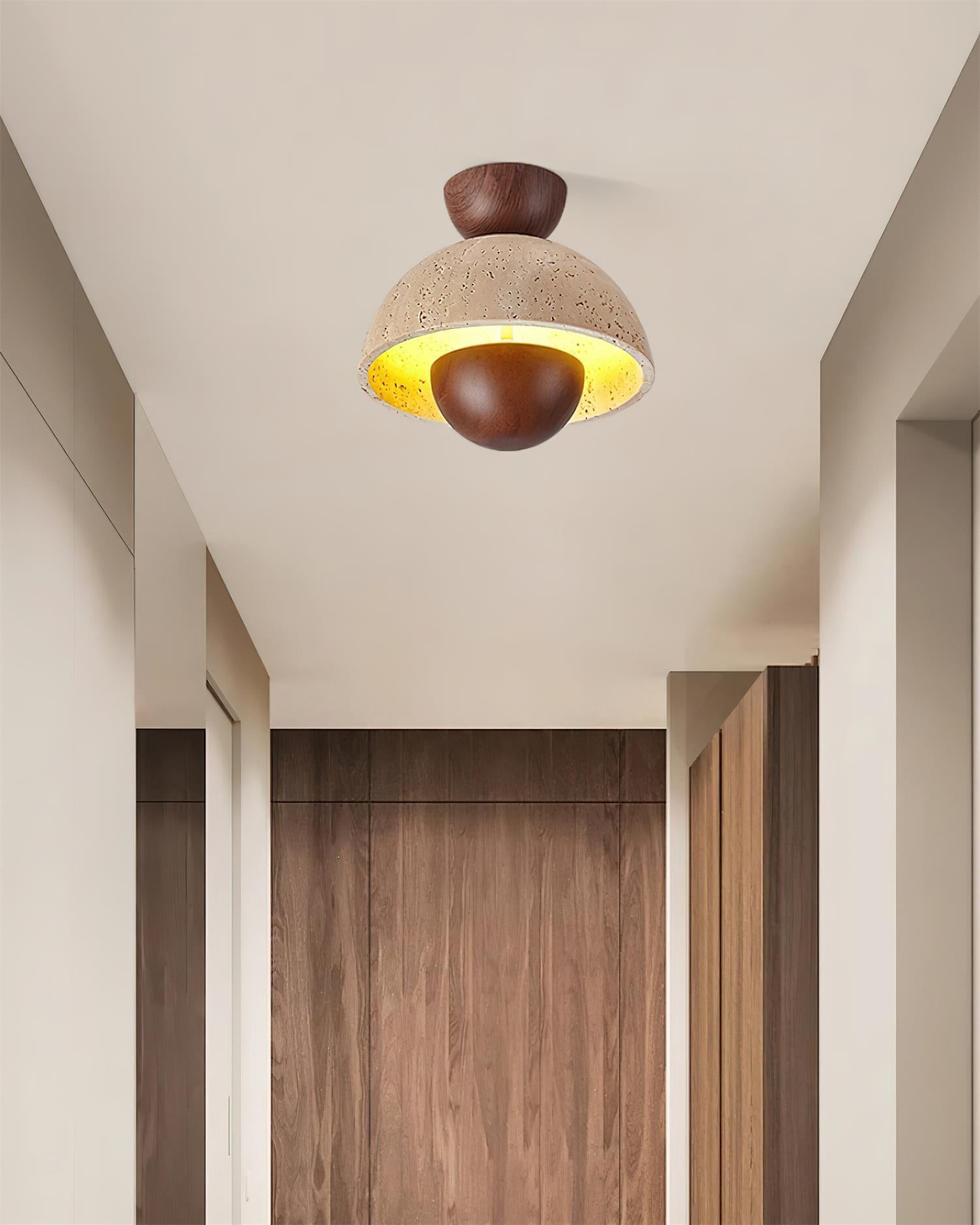 Japanese Wooden Inverted Ceiling Light M189