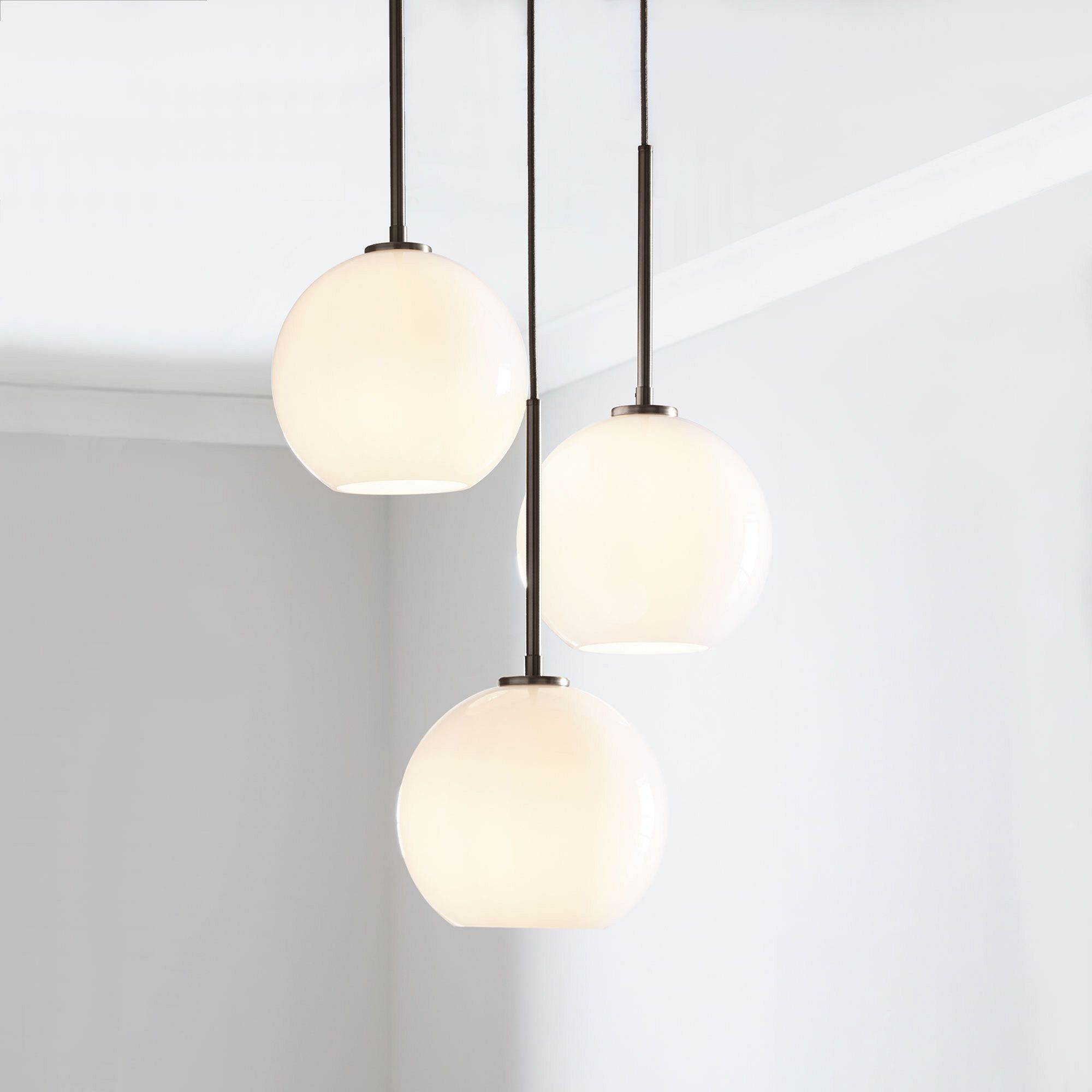 Selvion Minimalist Crystal Chandelier - Handcrafted Glass Sculptural Lighting Fixture T150