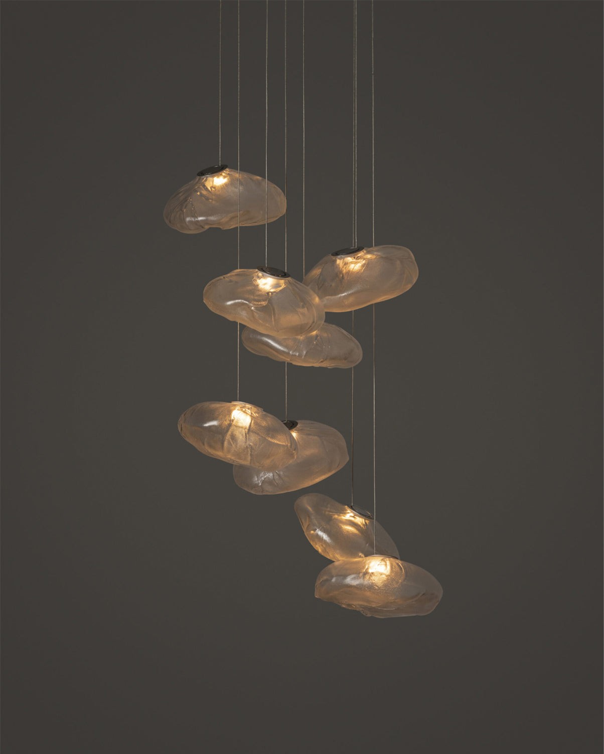 Multi-Head Irregular Glass Bubble Chandelier M180