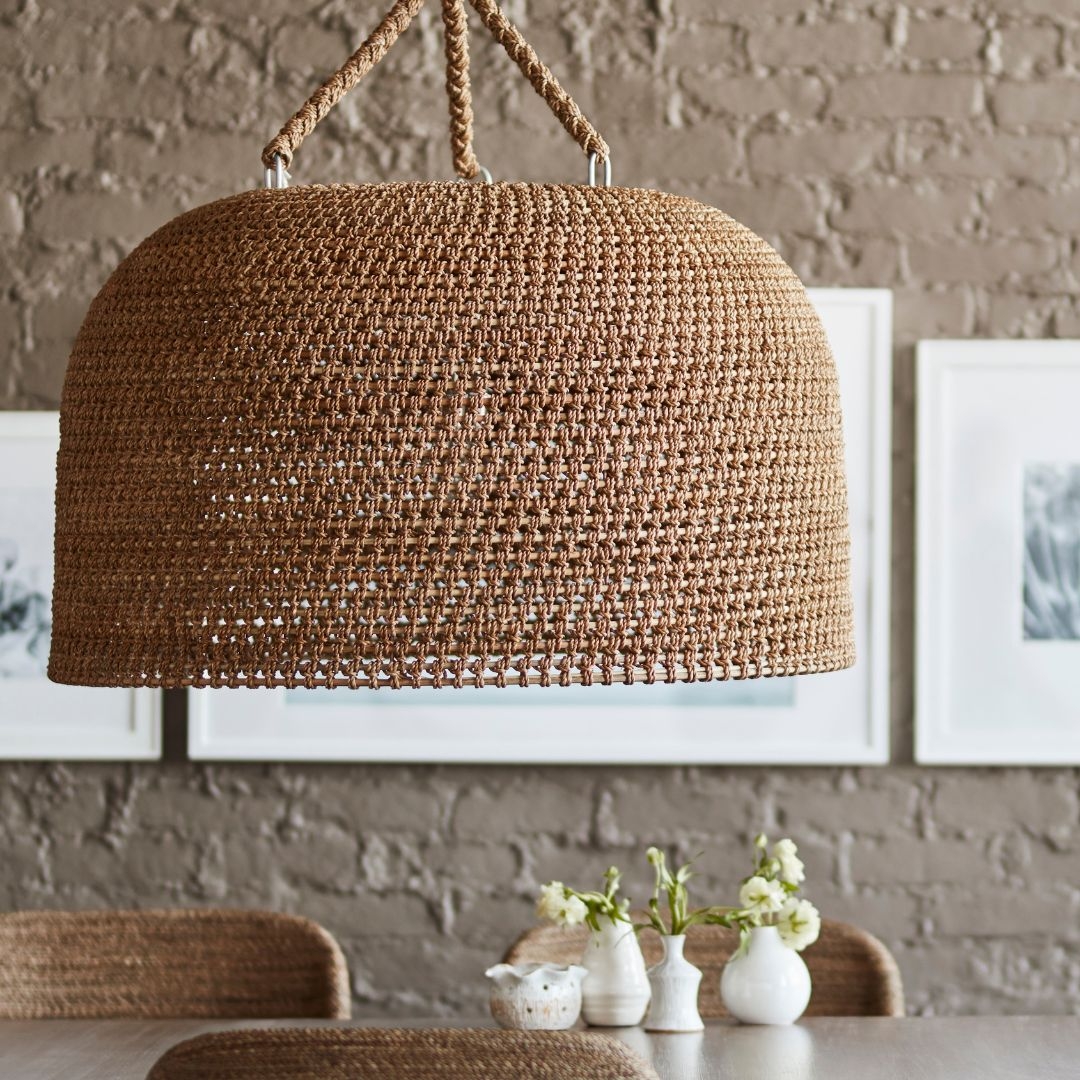 Natural Shadow Rattan Japandi Pendant Light D830