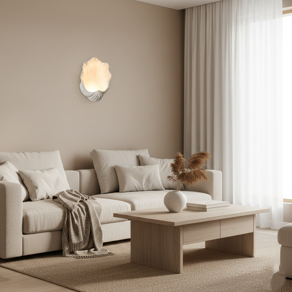 Selka Scallop Nordic Resin Wall Lamp D968