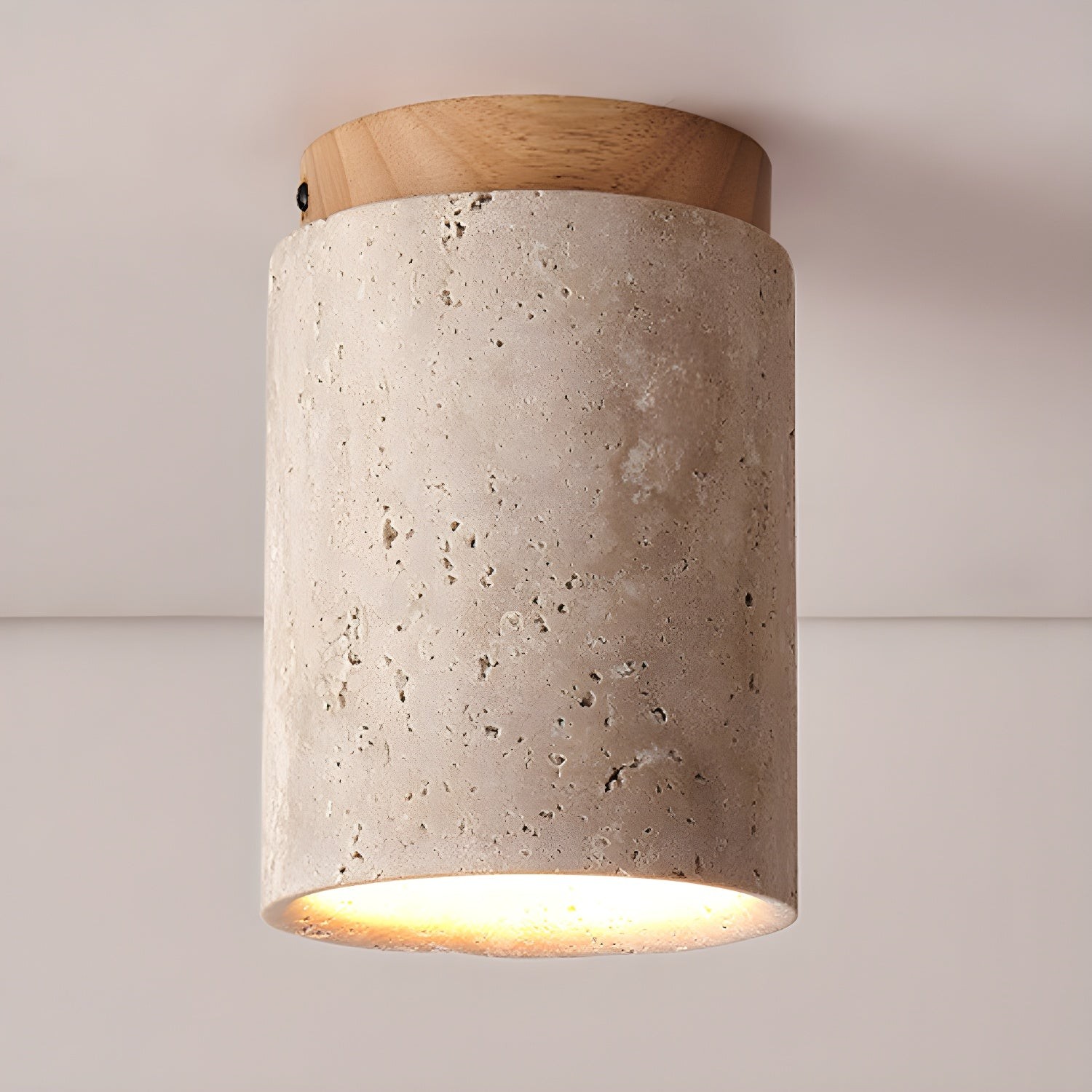 Marble Travertine Column Ceiling Lamp M510