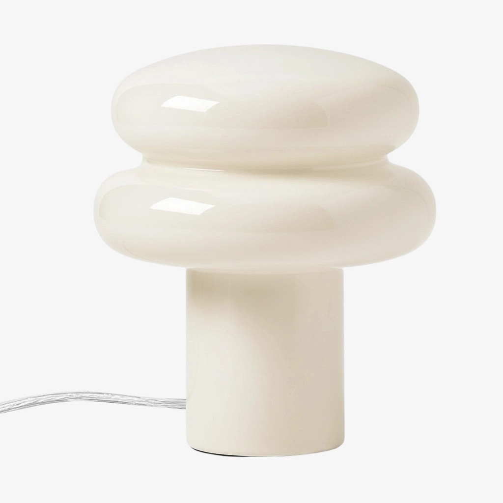 Orra Small Opal Table Lamp - Mushroom Glass Lamp for Living Room T422