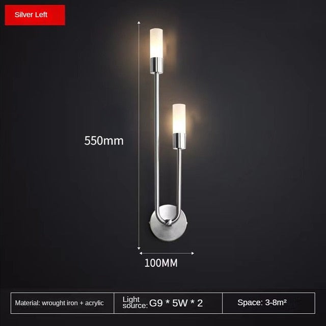 Modern Copper U-Shape Luster LED Wall Lamp M138