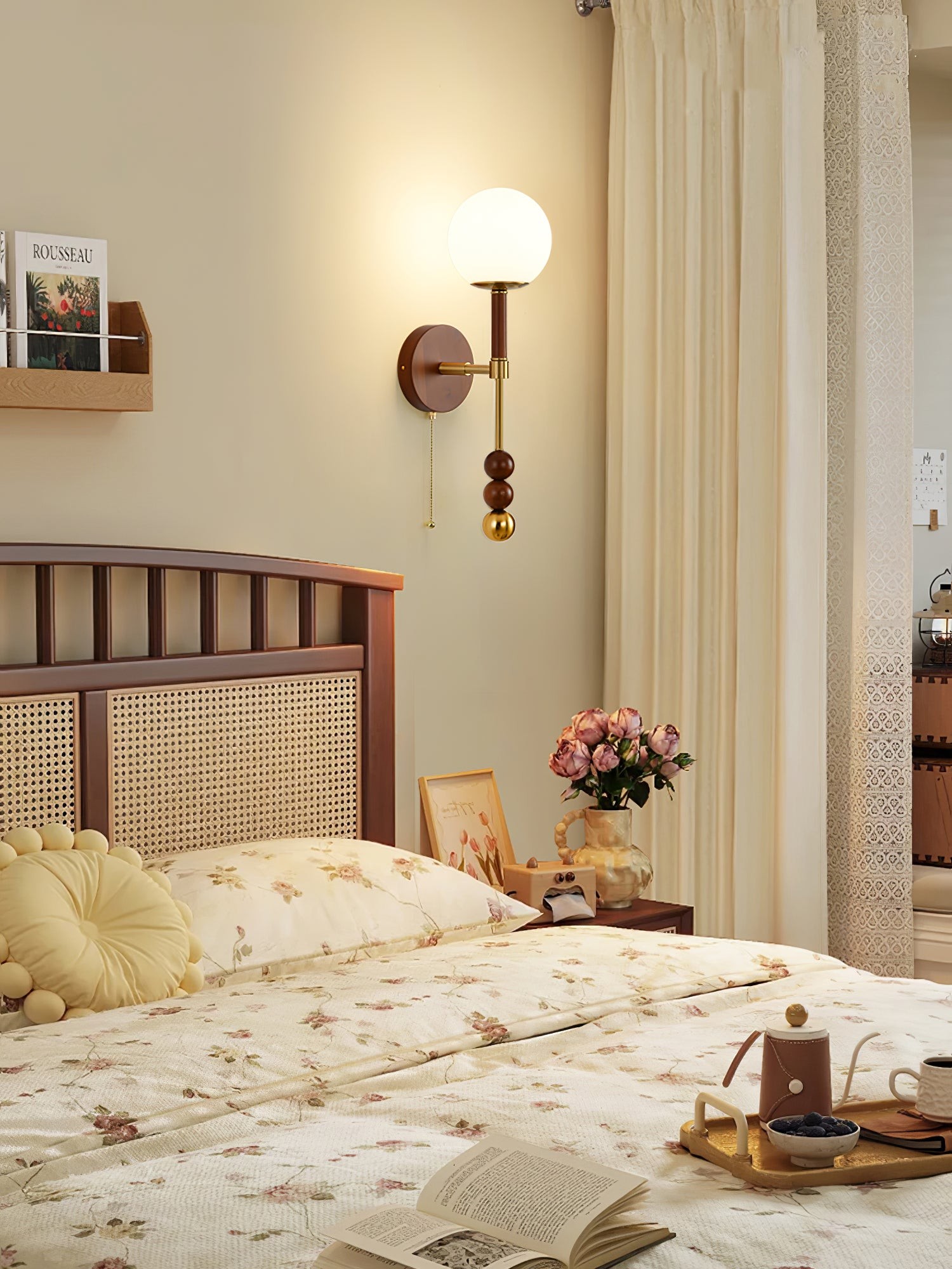 Retro Solid Wood Series Wall Lamp M523