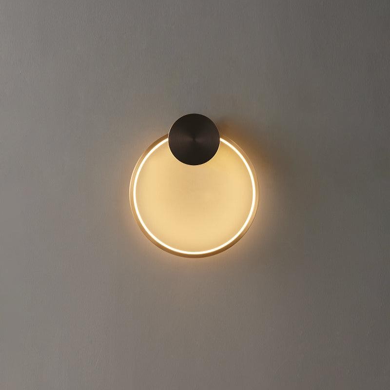Minimalist Creative Simple Brass Round LED Wall Light M429
