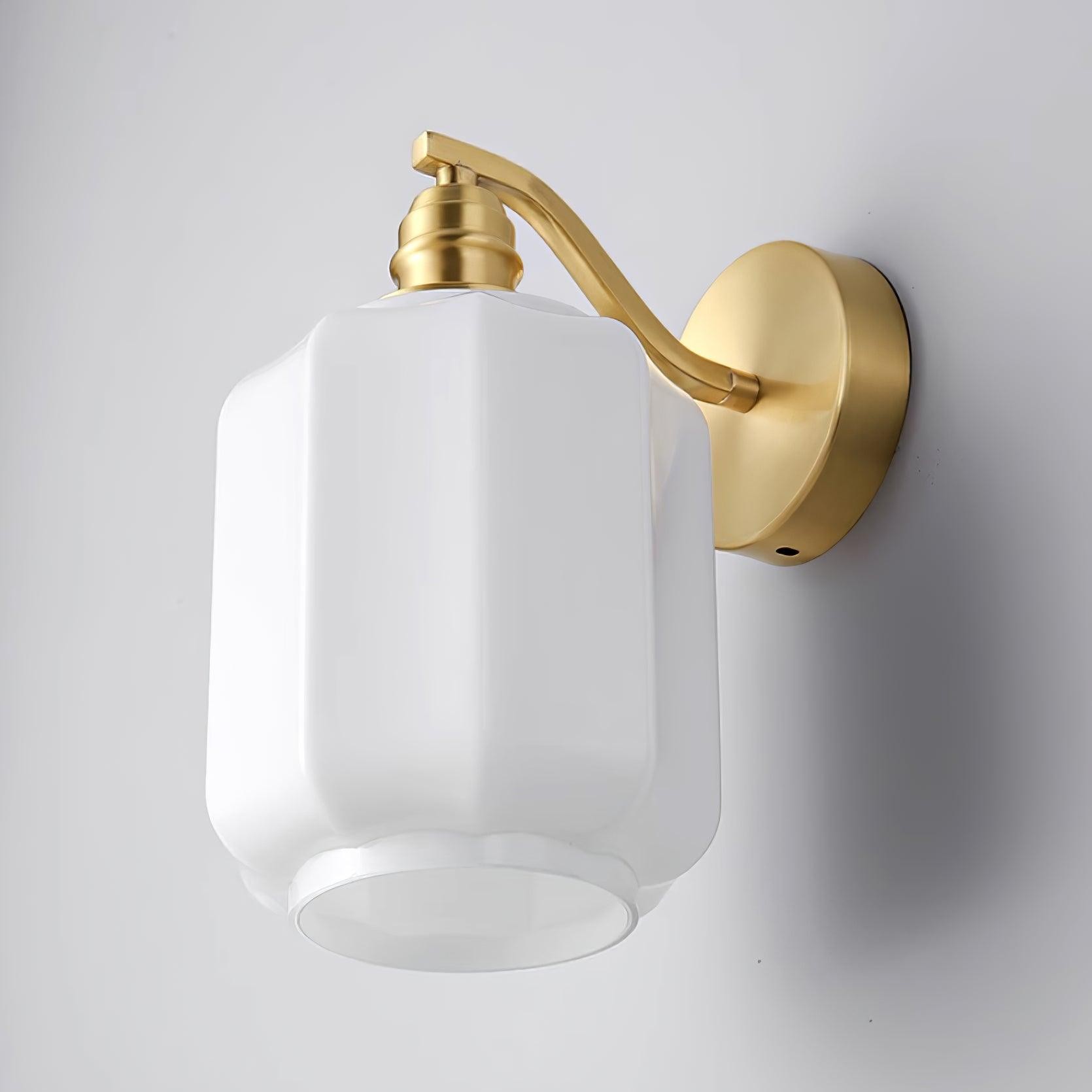 Retro Brass and Glass Wall Lamp M253