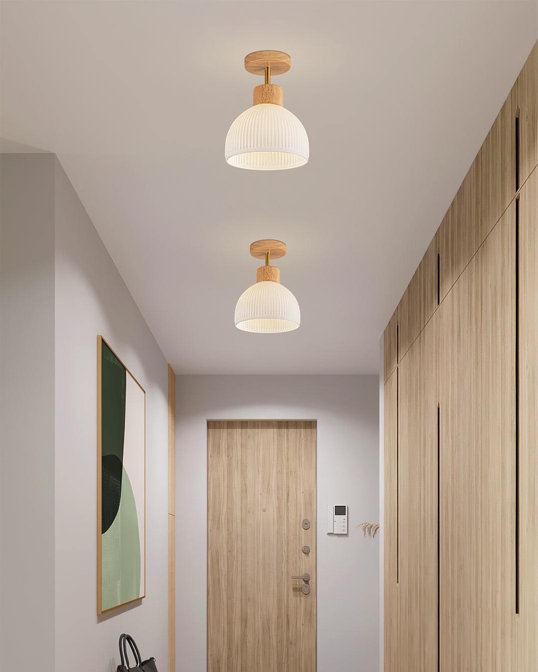Nordic Wood Style LED Ceiling Lamp M177