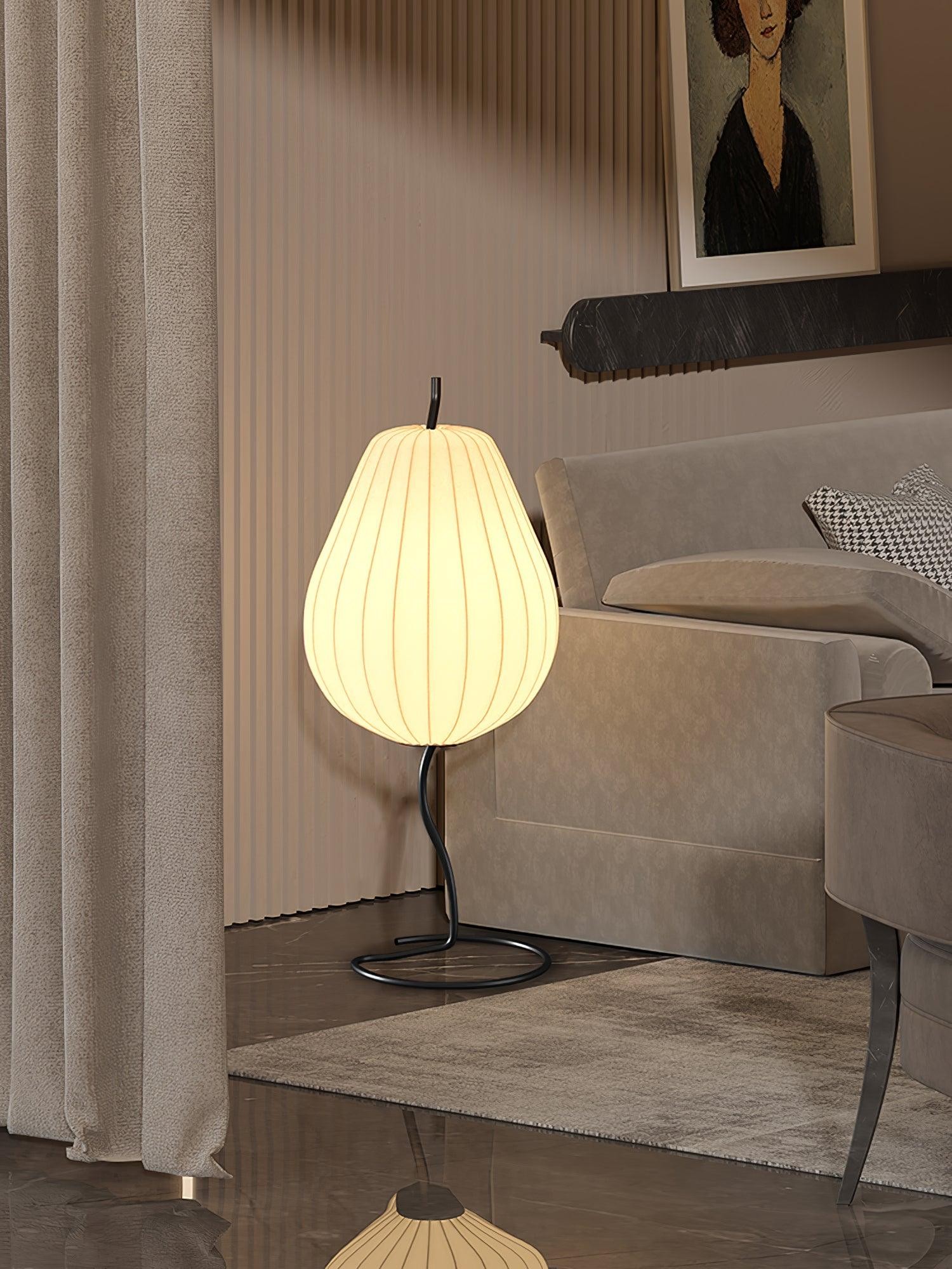 Pear-shaped Shite Floor Lamp Suitable For Living Room M35