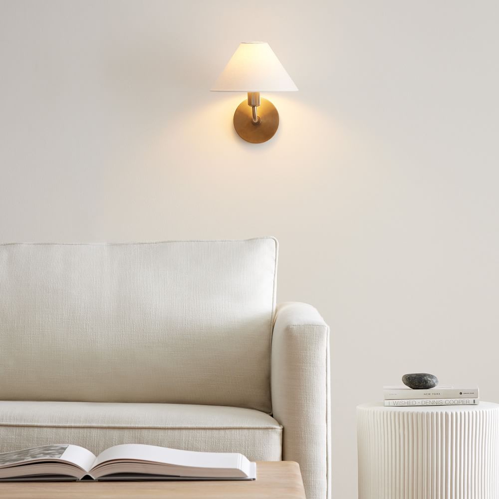 Diora Contemporary Wall Sconce Light - Elegant Brass Fixture for Home or Office T040