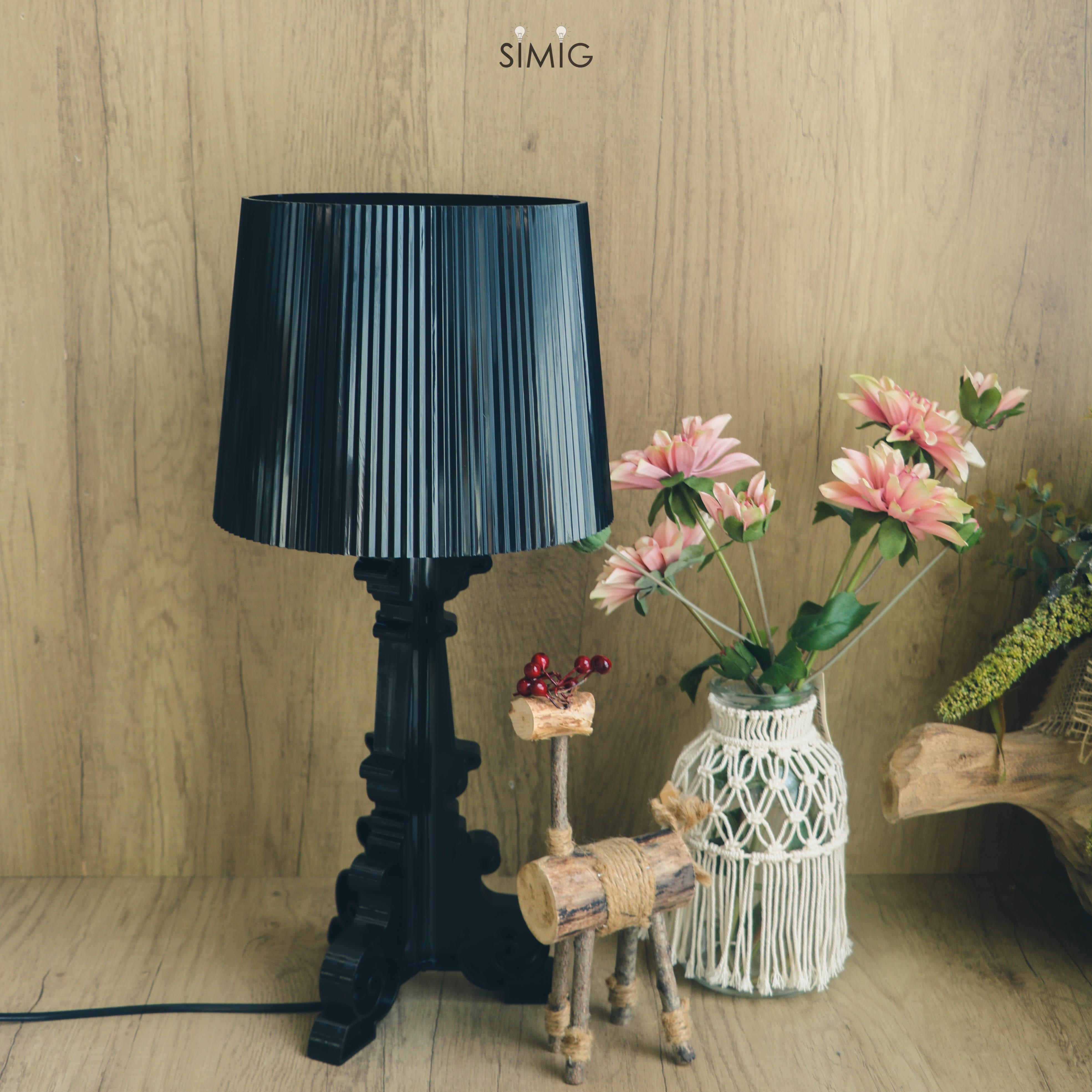 Baroque Style Acrylic Bourgie Table Lamp For Bedroom