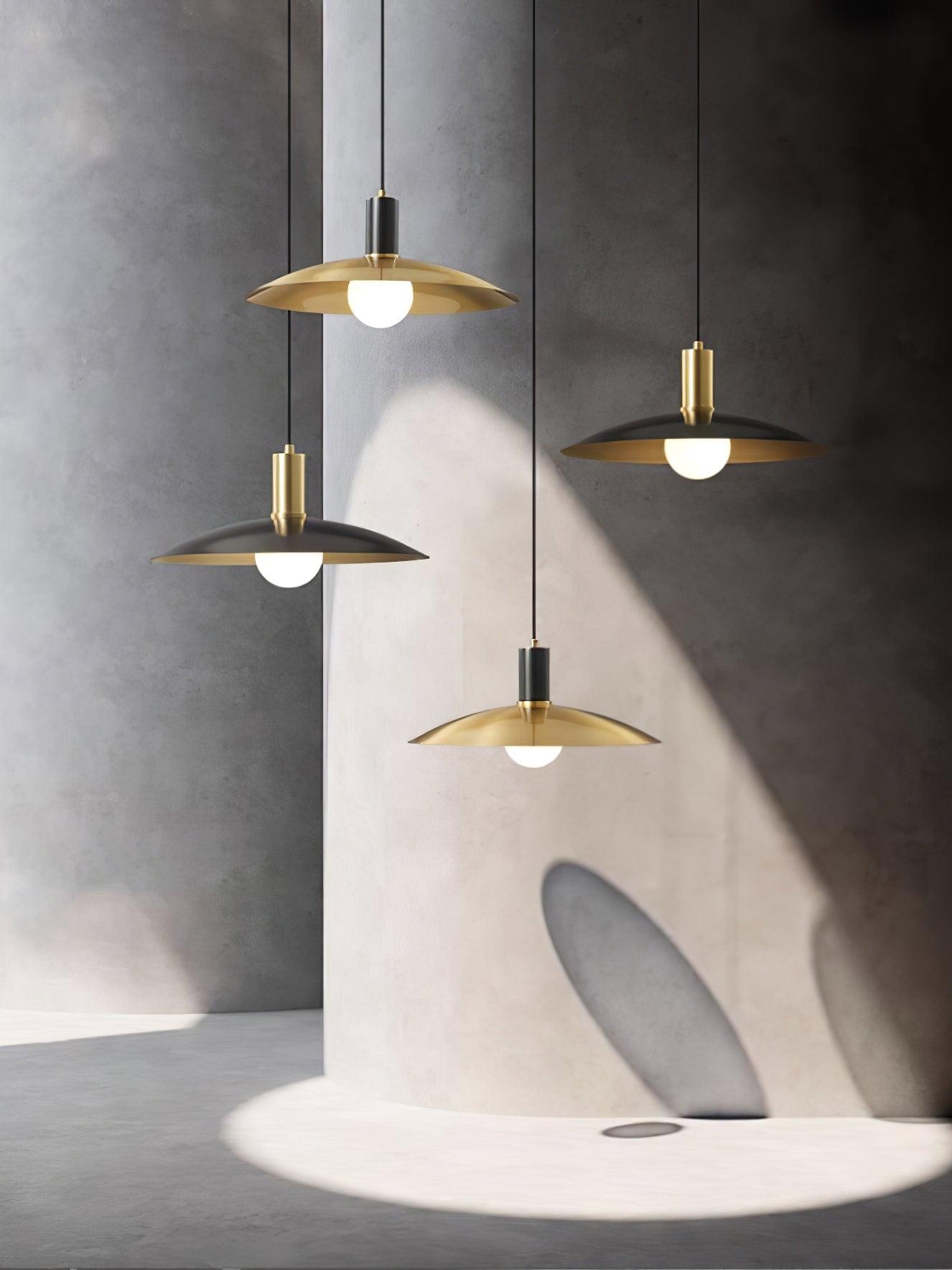 Brass Flared Pendant Lamp D361