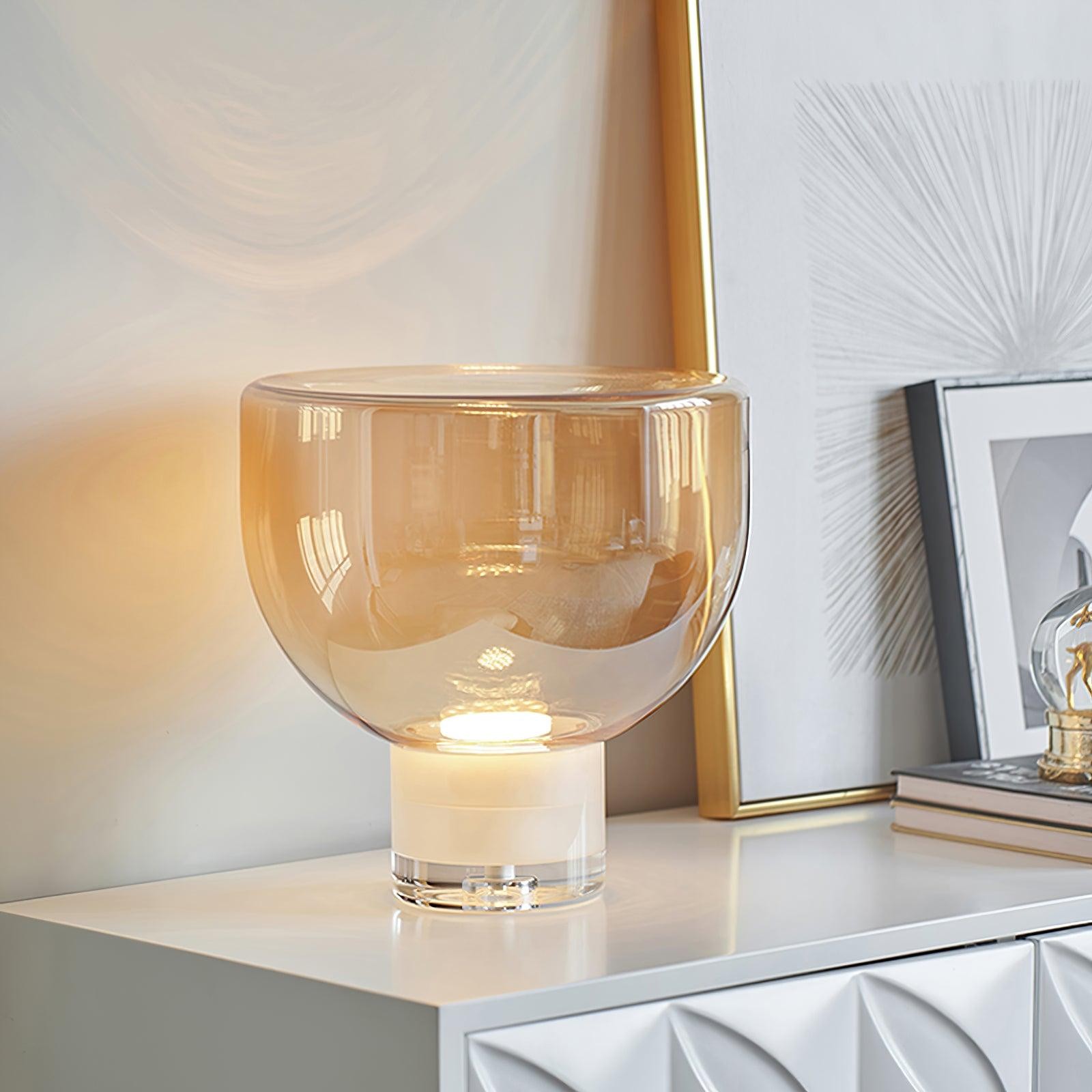 Nordic Simple Modern Luxury Glass Table Lamp For Study Room M412