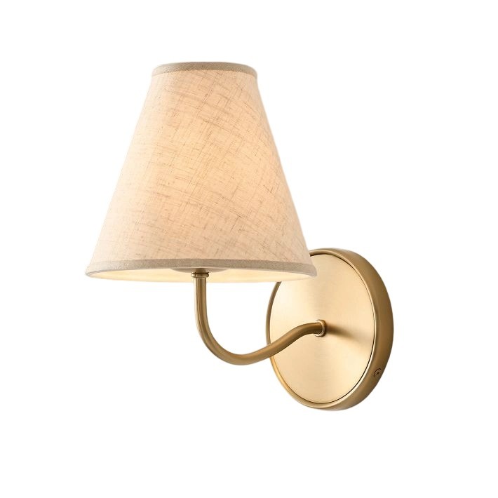 Fibura Sleek Linen Shade Metal Wall Lamp T248