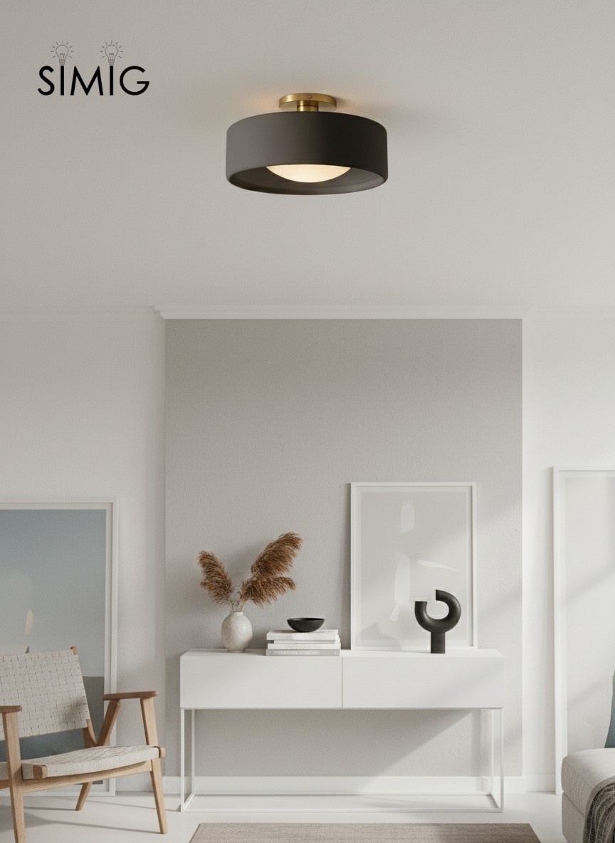 Cerova Elegant Round Porcelain Flush Mount Ceiling Light T165