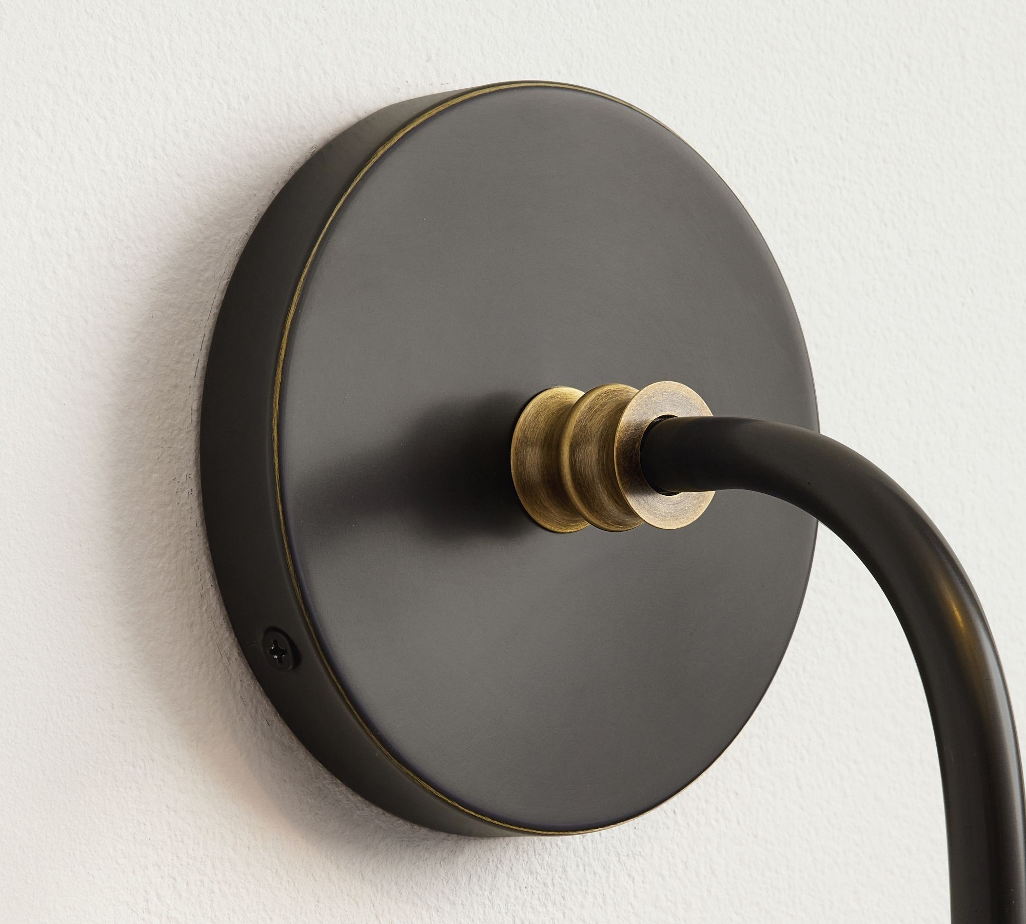 Calin Classic Sconce - Iron Wall Light with White Linen Shade T067