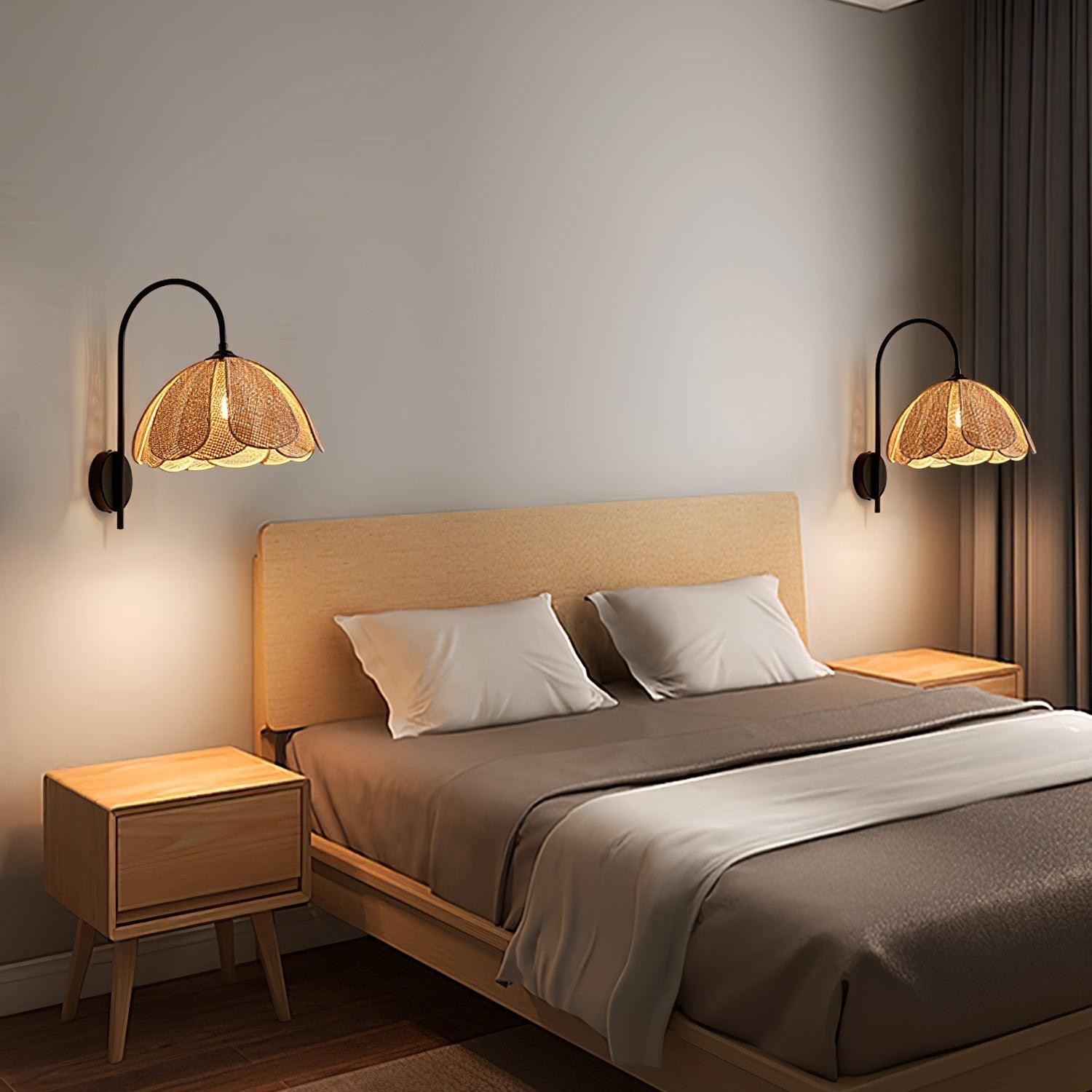 Rattan Petal Wall Lamp M28