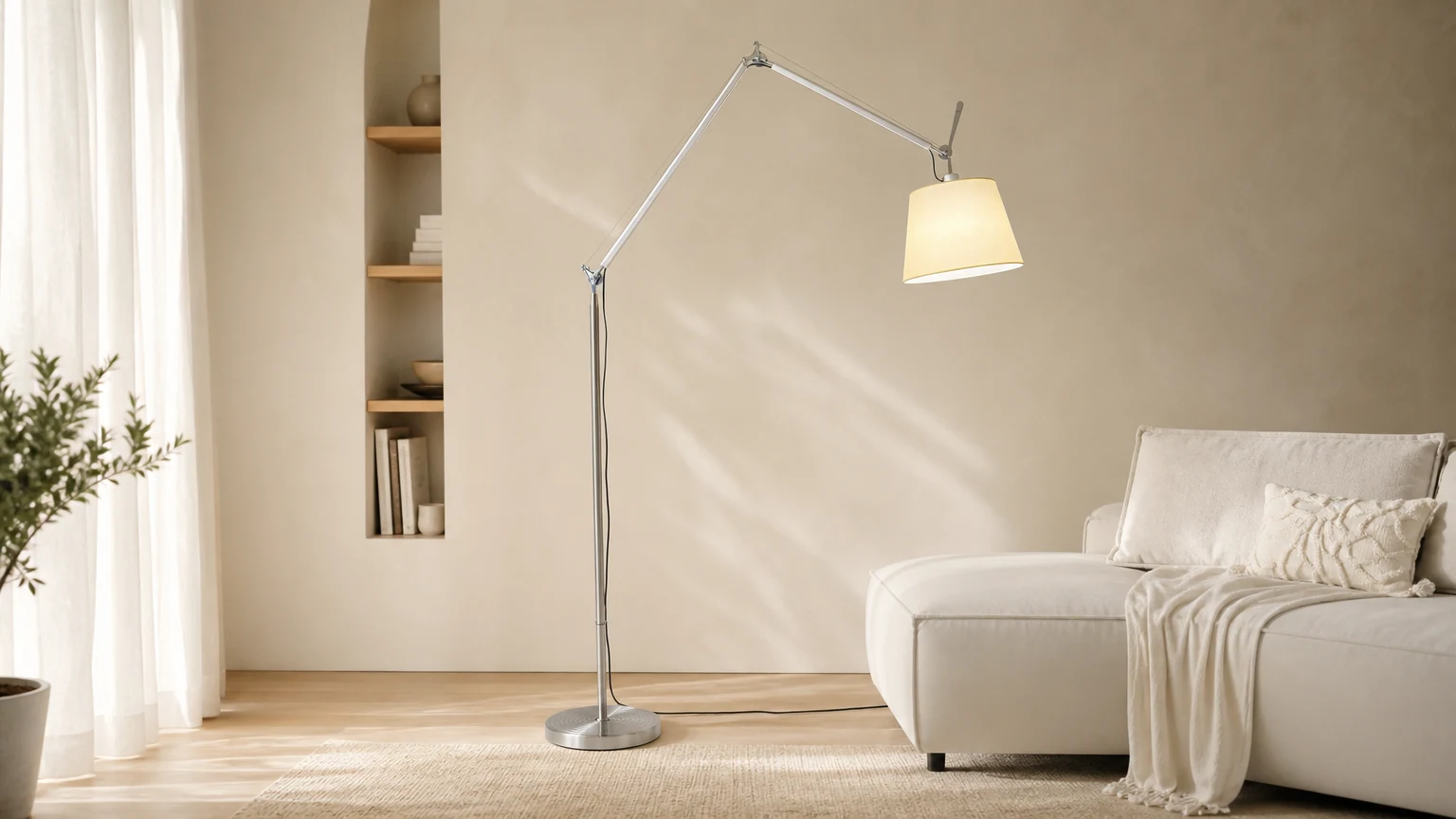 Lampa podłogowa Artemide D713 w nowoczesnej aranżacji pomieszczenia