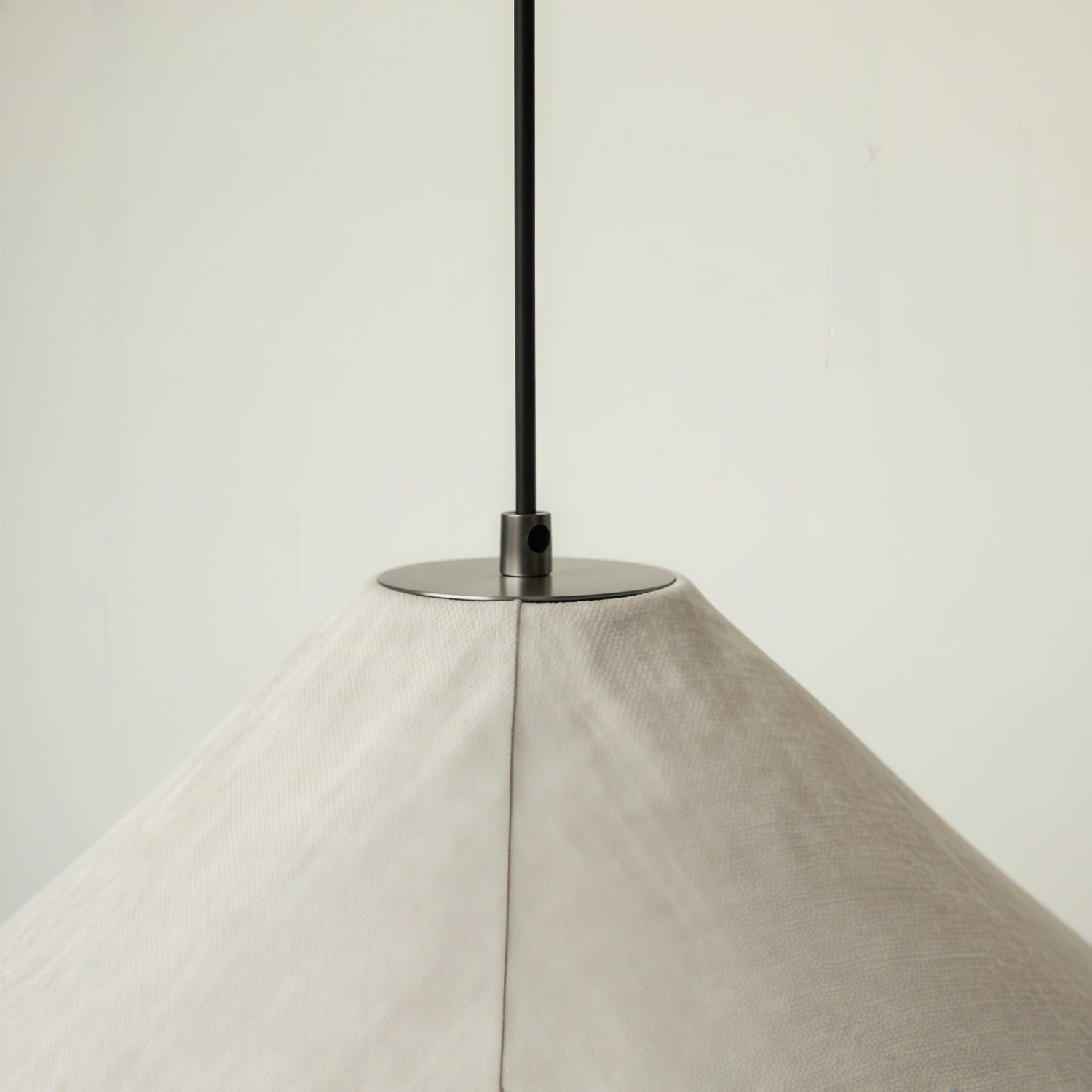 Zalen Textured Pleated Linen Pendant Lamp - Neutral Fabric Style Pendant Lamp for Bedroom & Living Room T649