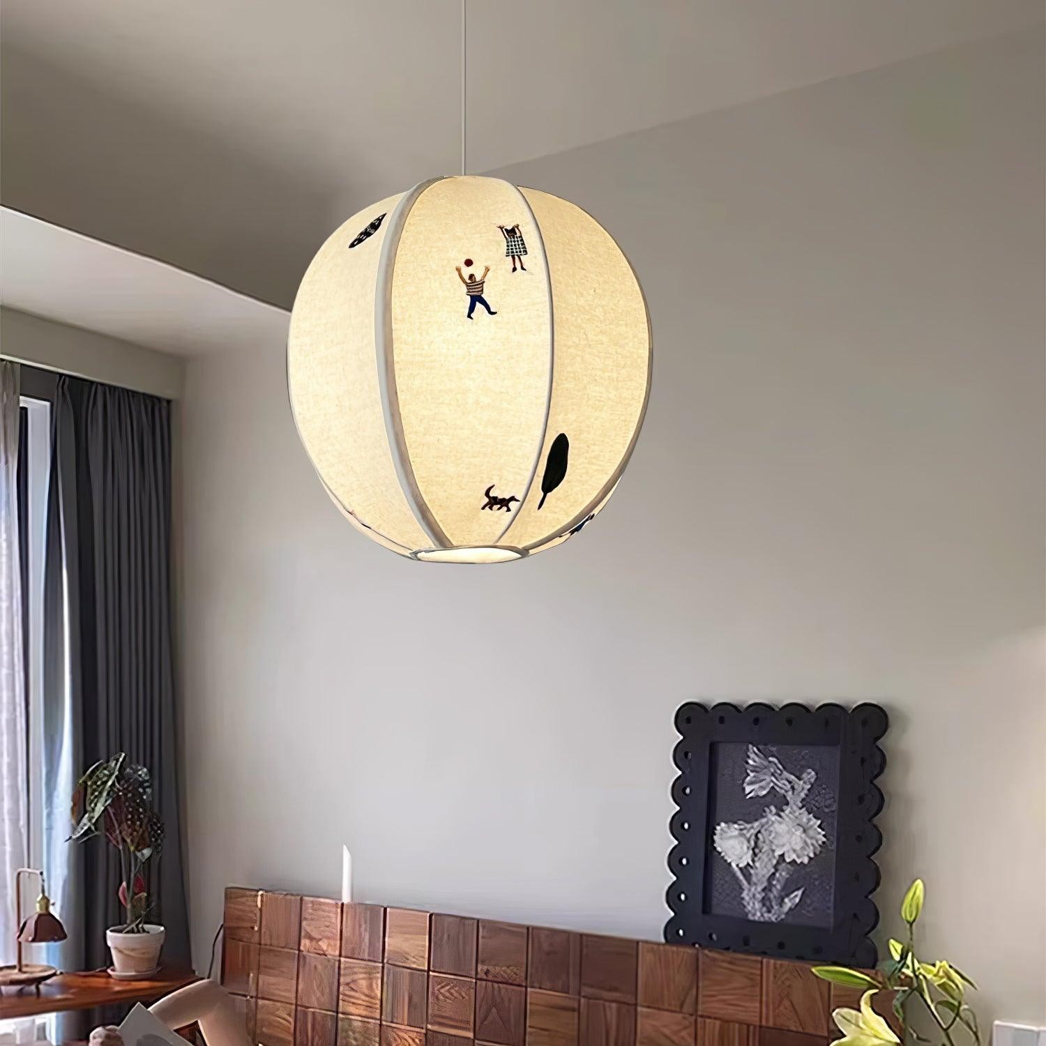 Park Embroidered Textile Pendant Lamp M442