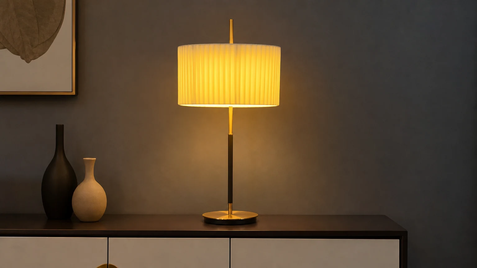 Lampa stołowa Danona D466 w ciepłej oprawie wnętrza
