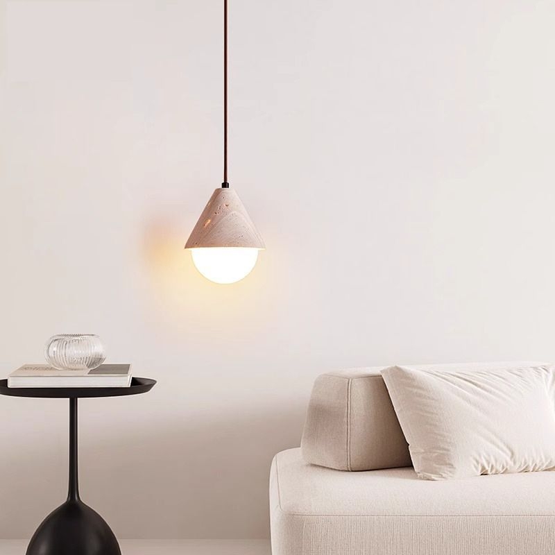 Yellow Travertine Cream Pendant Light D896