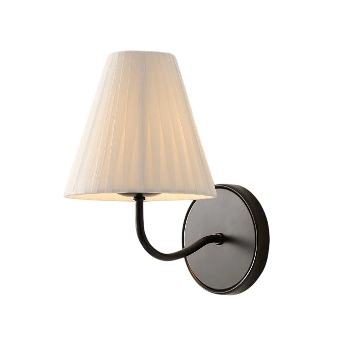 Fibura Sleek Linen Shade Metal Wall Lamp T248