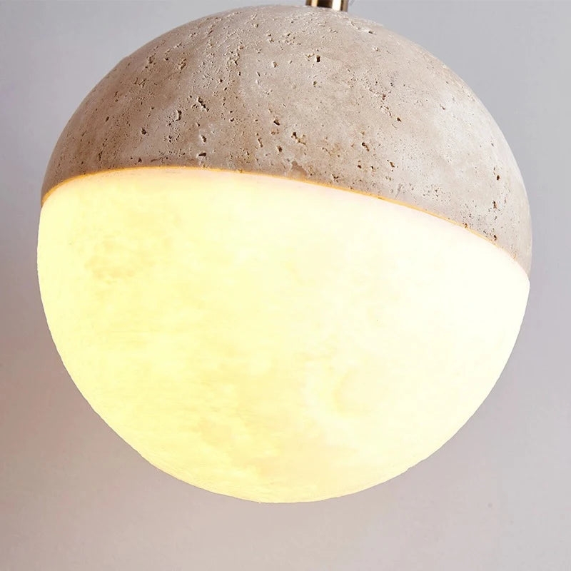 Travertine Ball Pendant Light D916