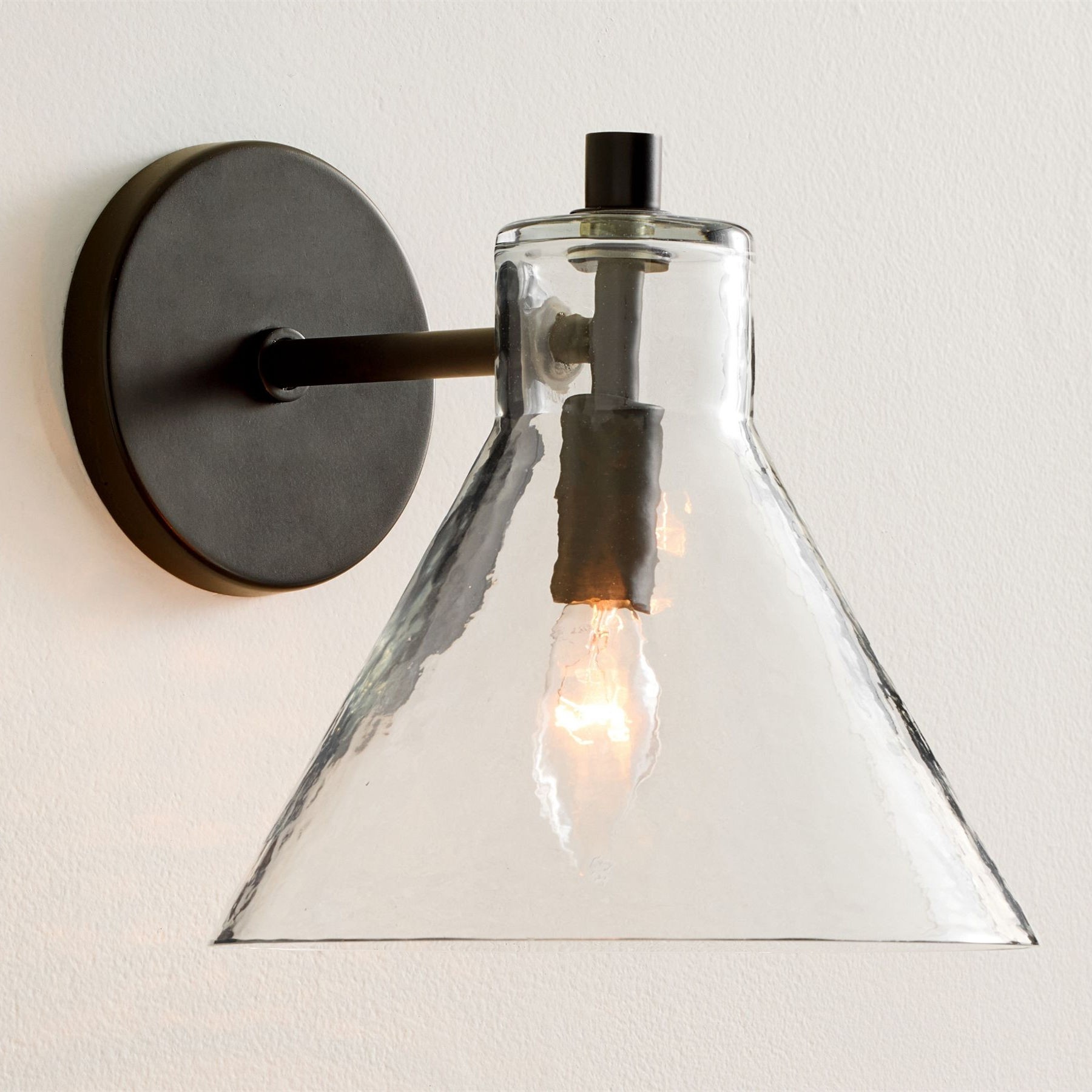 Glavira Recycled Glass Double Sconce - Indoor Brass Wall Lighting T049