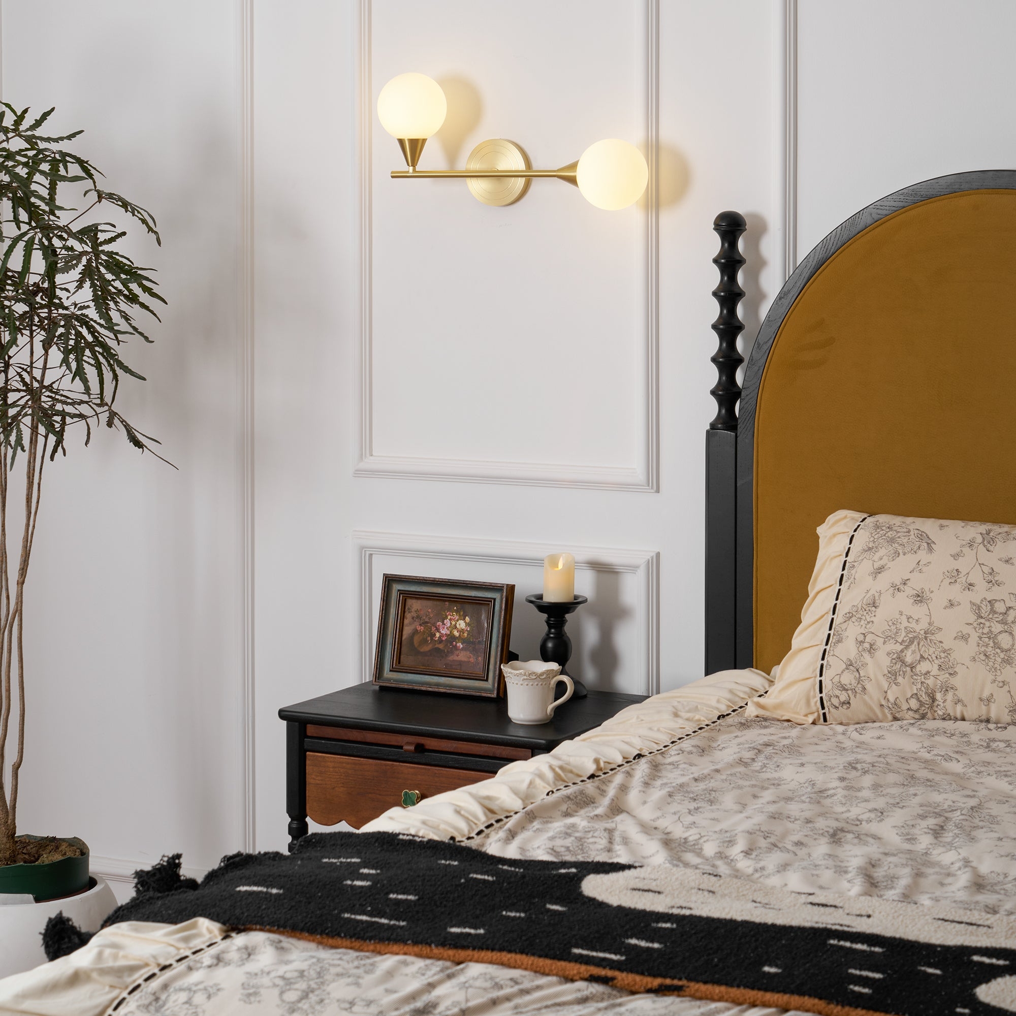 Holten Brass Armed Sconce D409