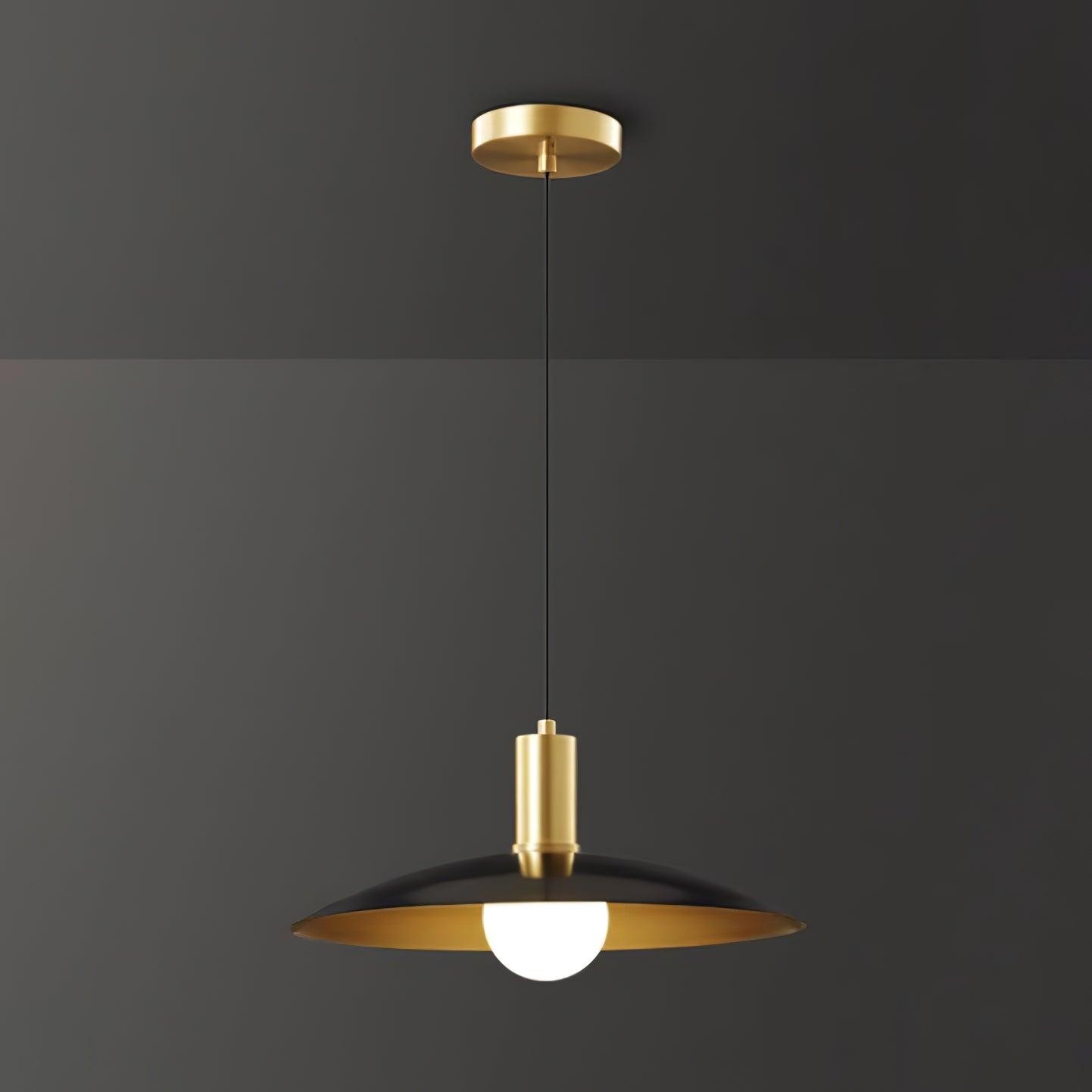 Brass Flared Pendant Lamp M571