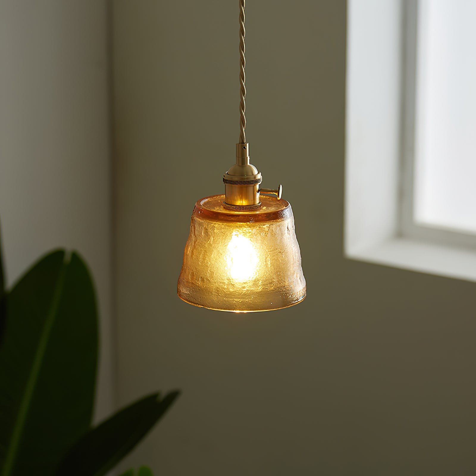 Retro Small Cup Glass Pendant Lamp M276