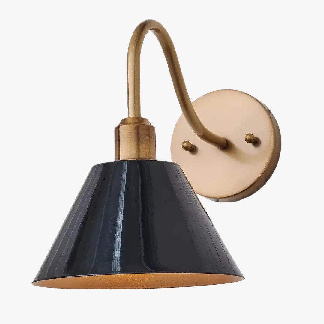 Narix Tapered Metal Wall Sconce - Clean Industrial Design in Contemporary Style for Bedroom T543
