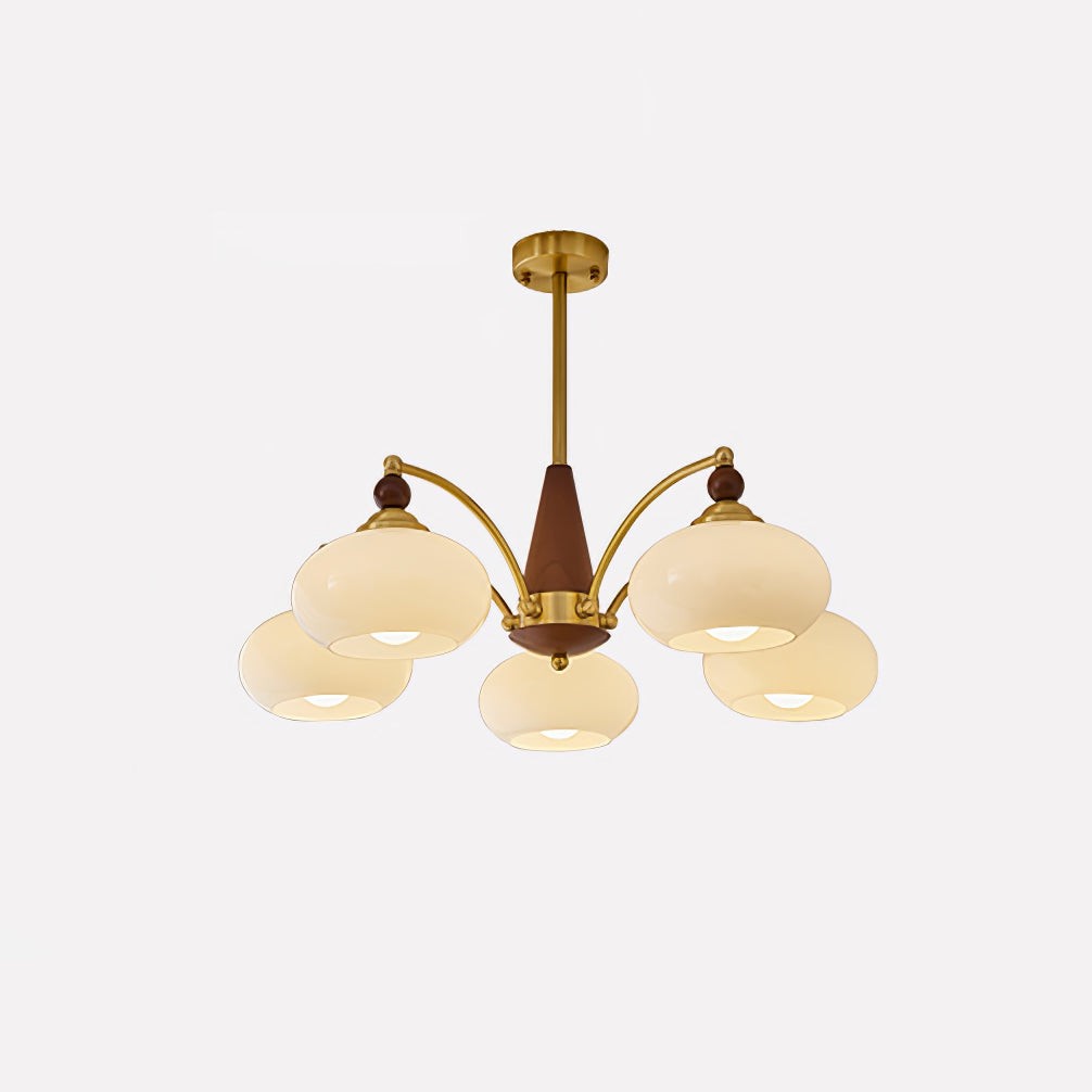 Vintage Multihead Persimmon Chandelier M431
