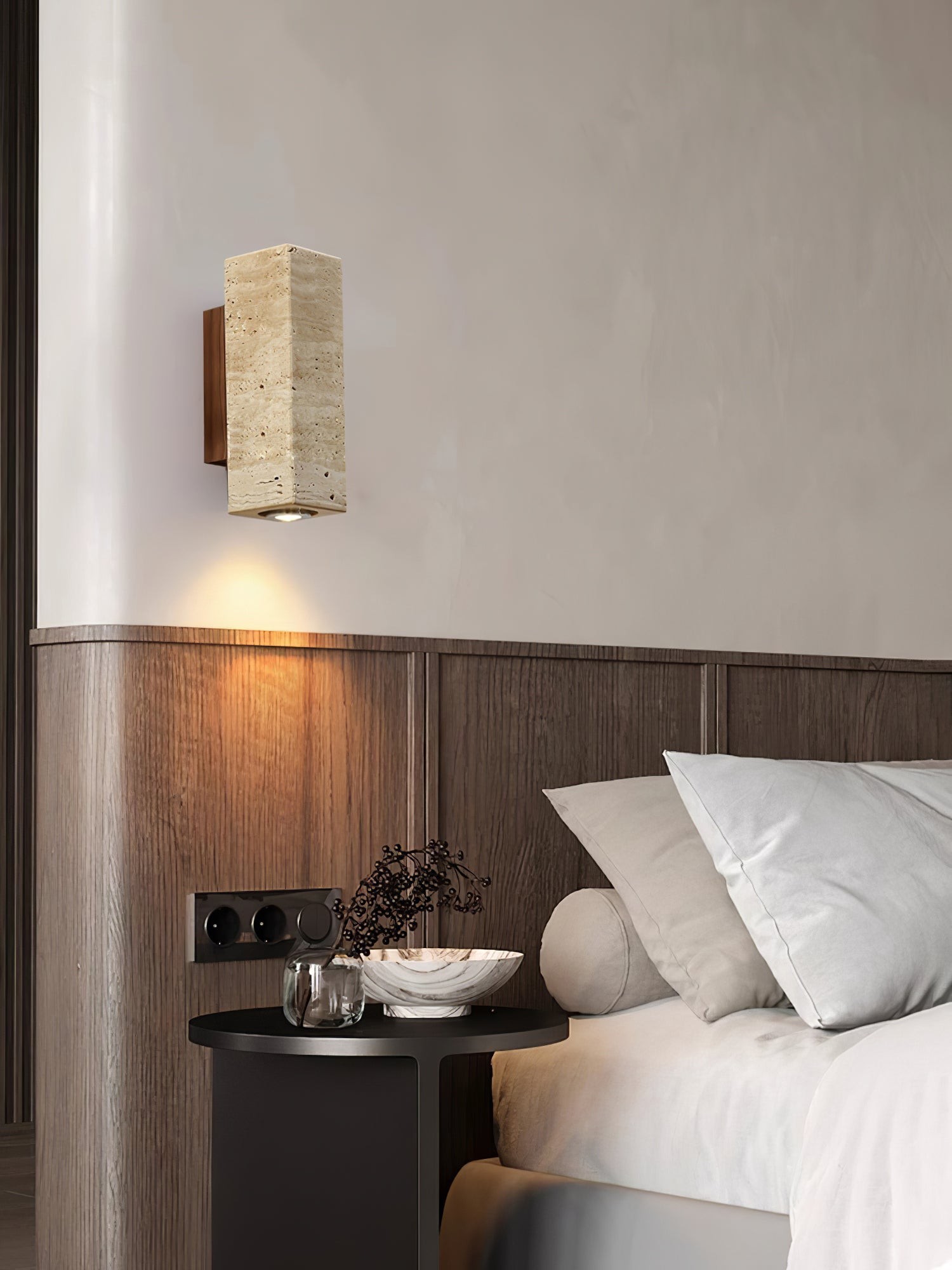 Vintage Marble Travertine Wall Lamp M577