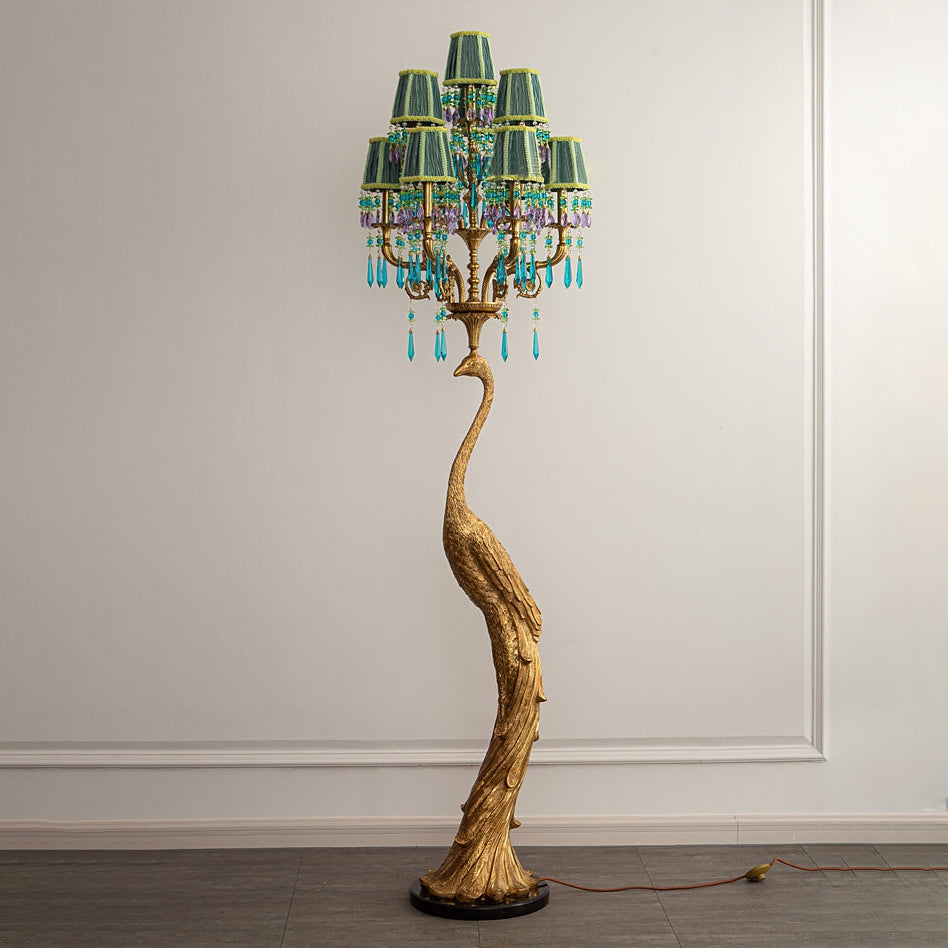 Perky Peacock Floor Lamp D761