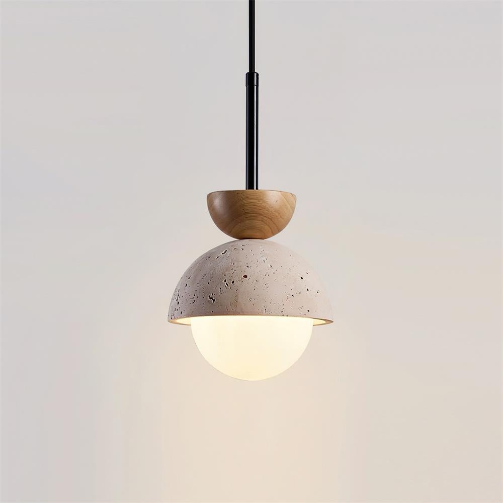 Natural Stone Spherical Pendant Light M261