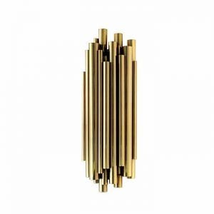 Vue centrée du produit : Applique murale en aluminium doré