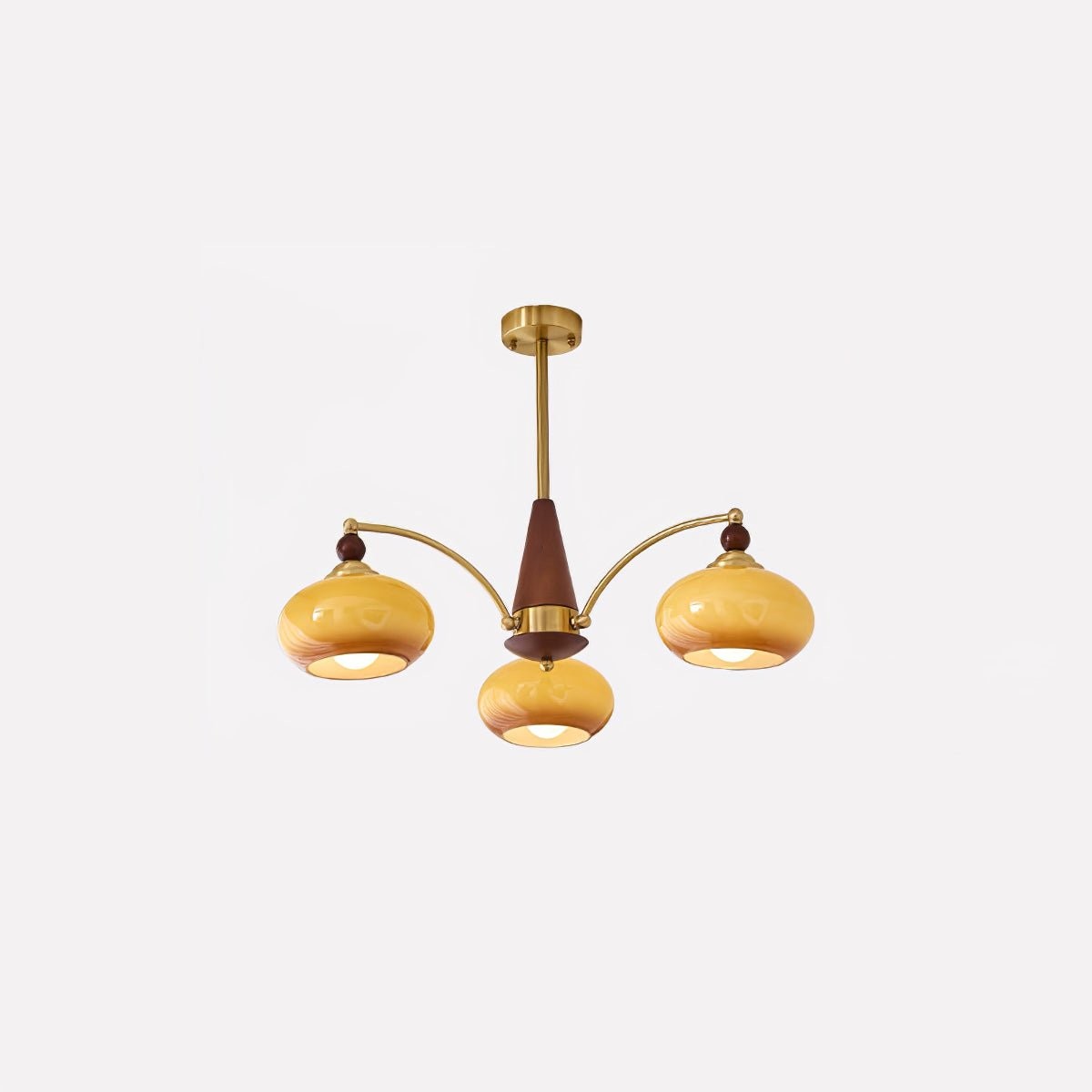 Vintage Multihead Persimmon Chandelier M431