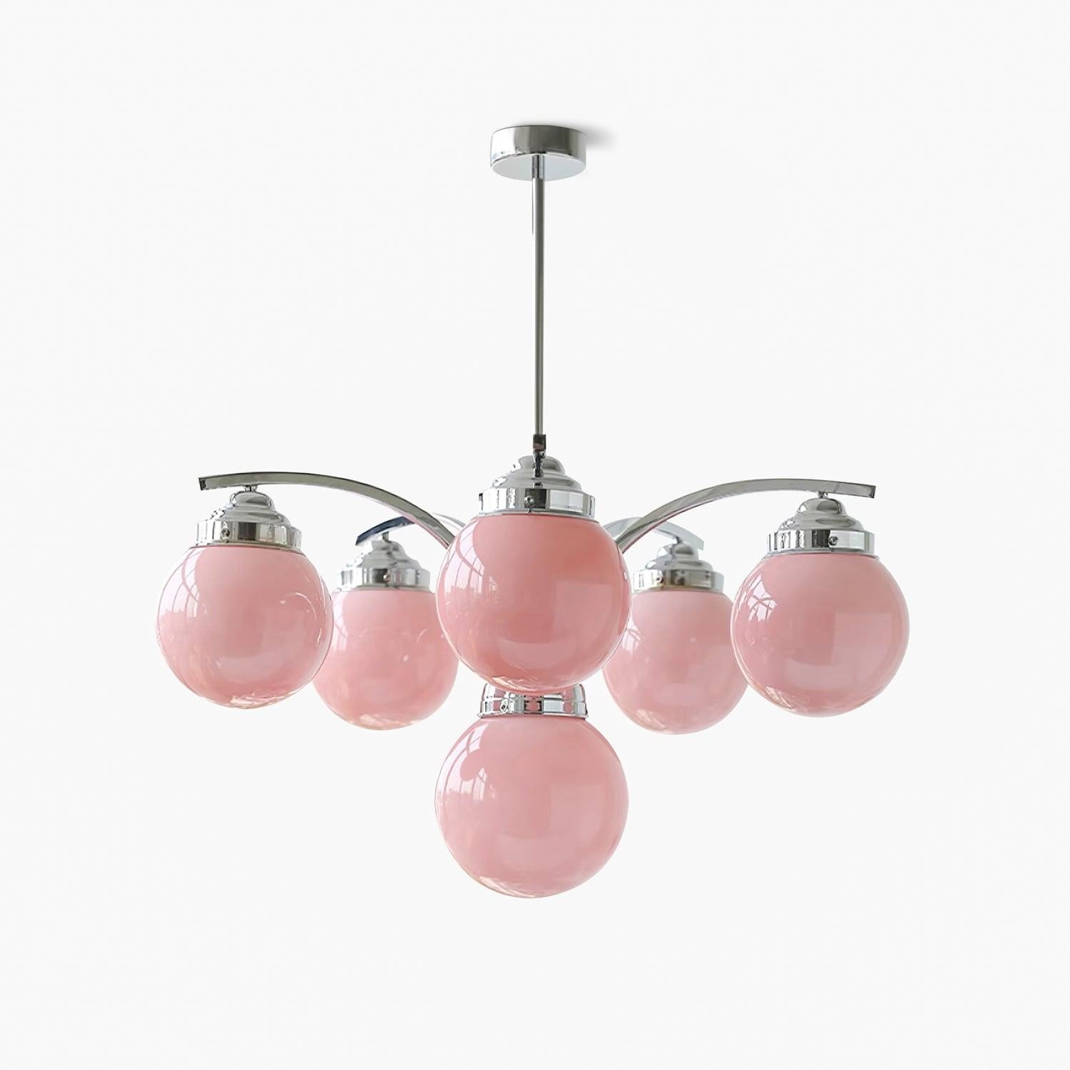 French Elegant Glass Orb Chandelier M531