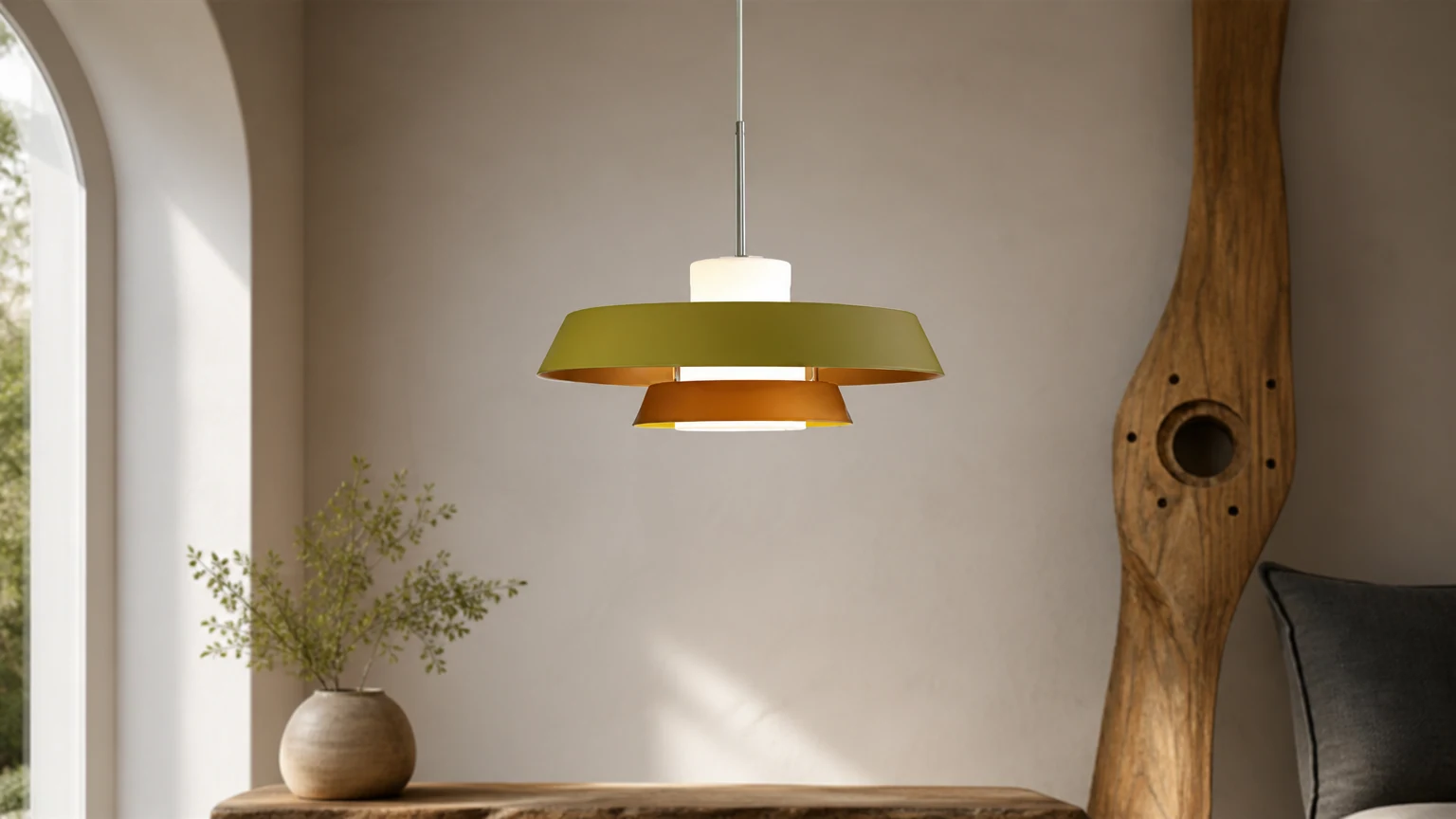 Nowoczesna lampa wisząca VELIOS w nowoczesnej aranżacji pomieszczenia