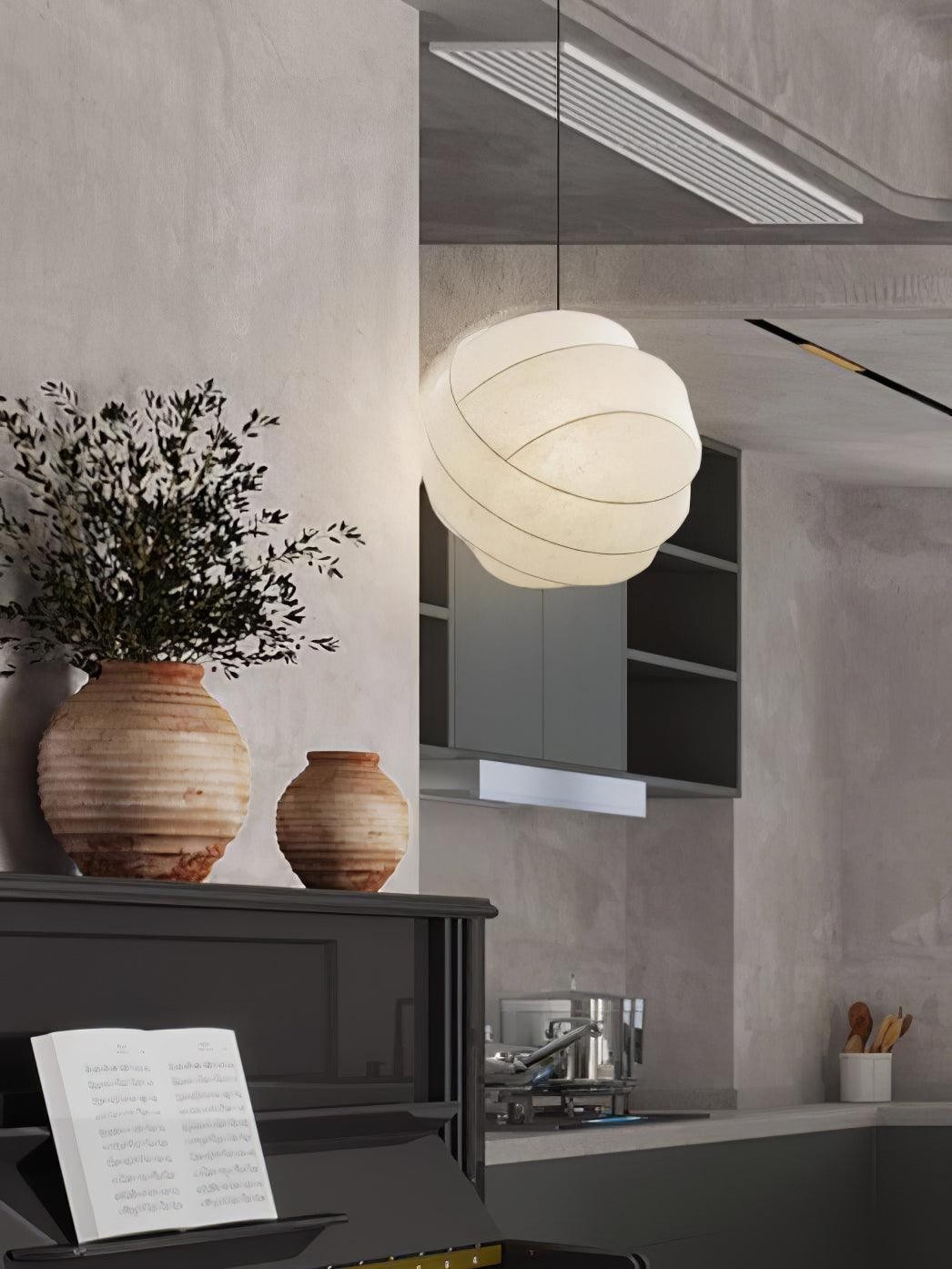 Wabi-Sabi Style Fiber Cocoon Pendant Lamp M505