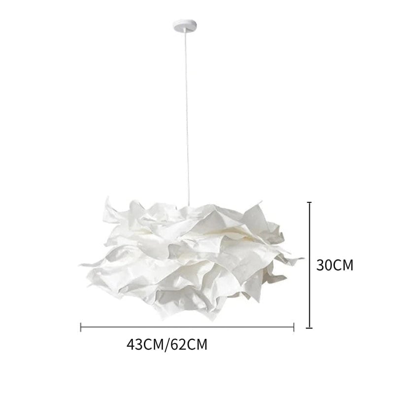 Przewodnik po wymiarach zawieszek w kształcie chmurki papierowej o średnicy 43 cm i 62 cm