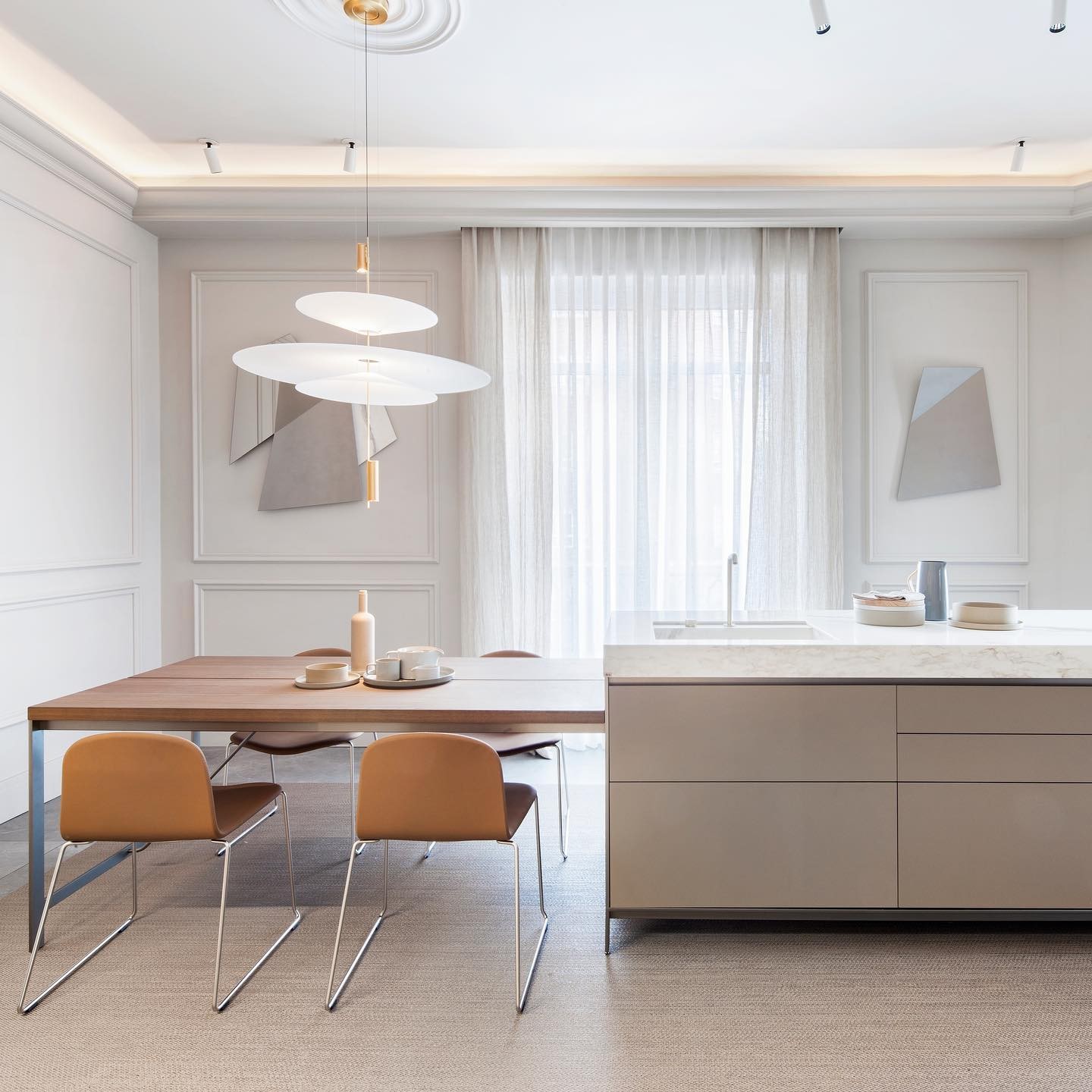 Modern LED Multi Layers Pendant Light For Dining Room