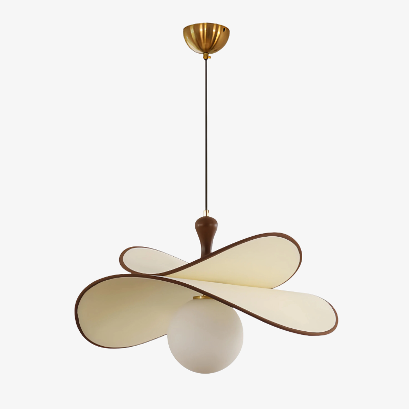 Orrise Floating Glass Globe Pendant with Metal Accents - Modern Minimalist lights for Kitchen T563